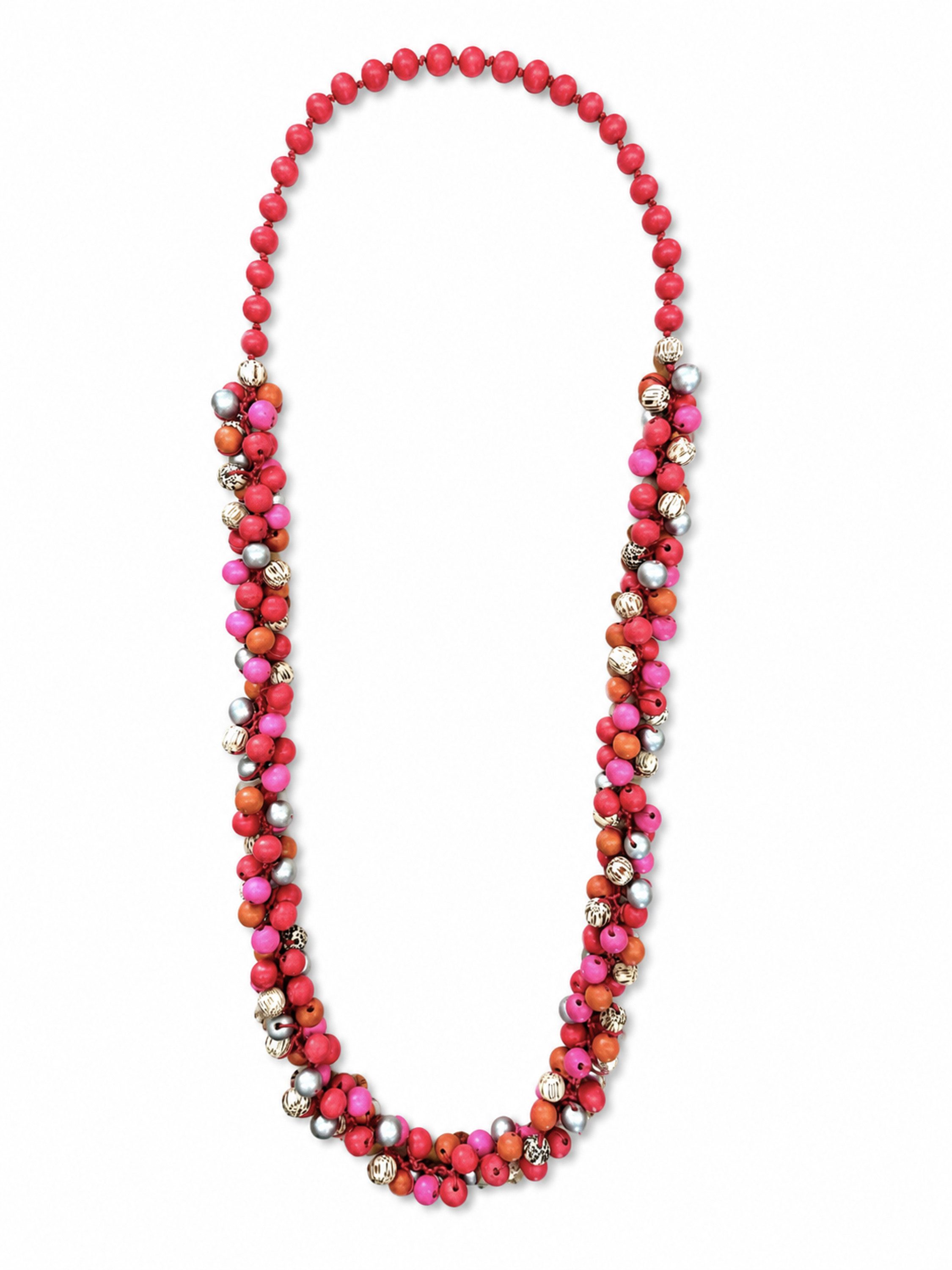COLLEZIONE ALESSANDRO Lange Kette Calypso, lange Holzkette mit farbigen Perlen