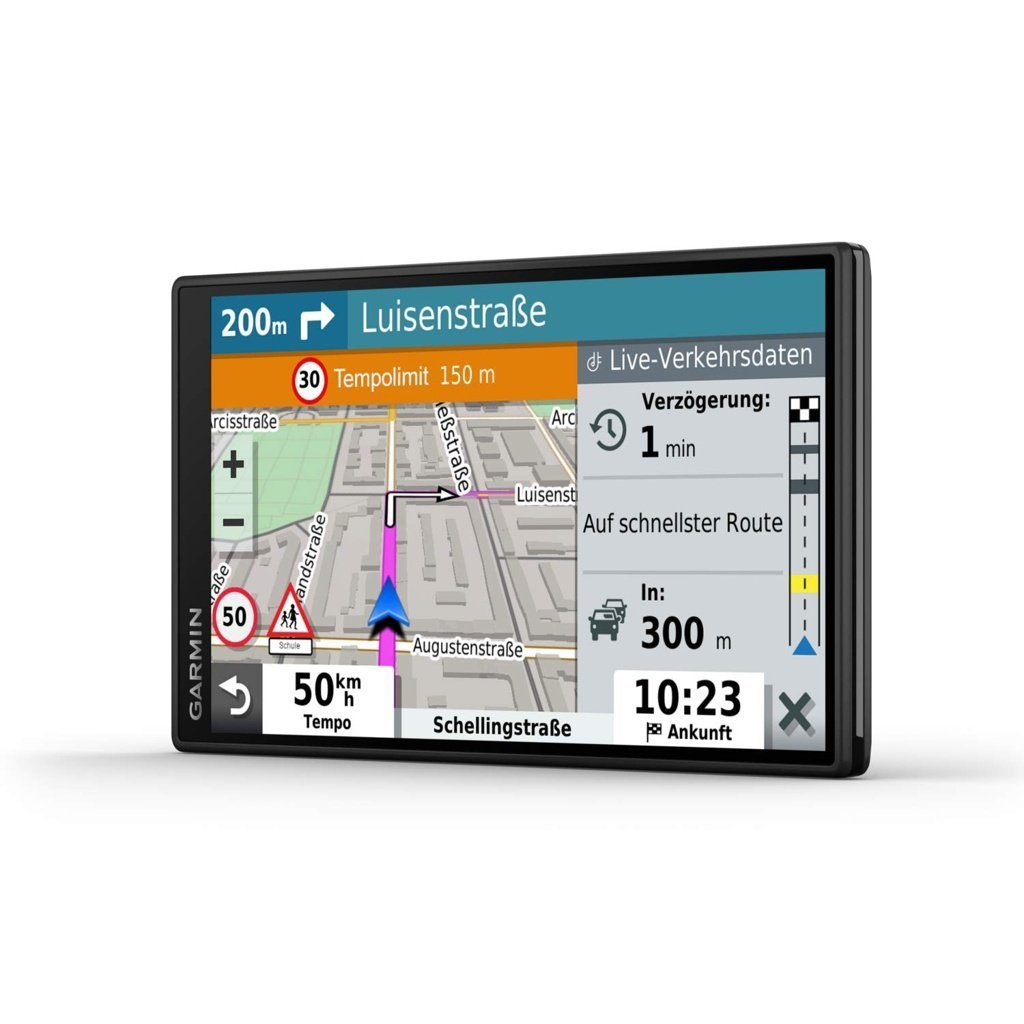 Garmin DriveSmart 55 EU MT-S Navigationsgerät (Europa (46 Länder),  Karten-Updates), Traffic Message Channel (TMC) Live-Service | PKW-Navigationsgeräte
