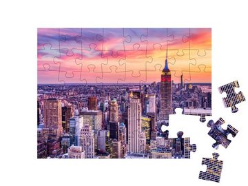 puzzleYOU Puzzle New York City: Sonnenuntergang über Midtown, 48 Puzzleteile, puzzleYOU-Kollektionen USA, 500 Teile, 2000 Teile, 1000 Teile