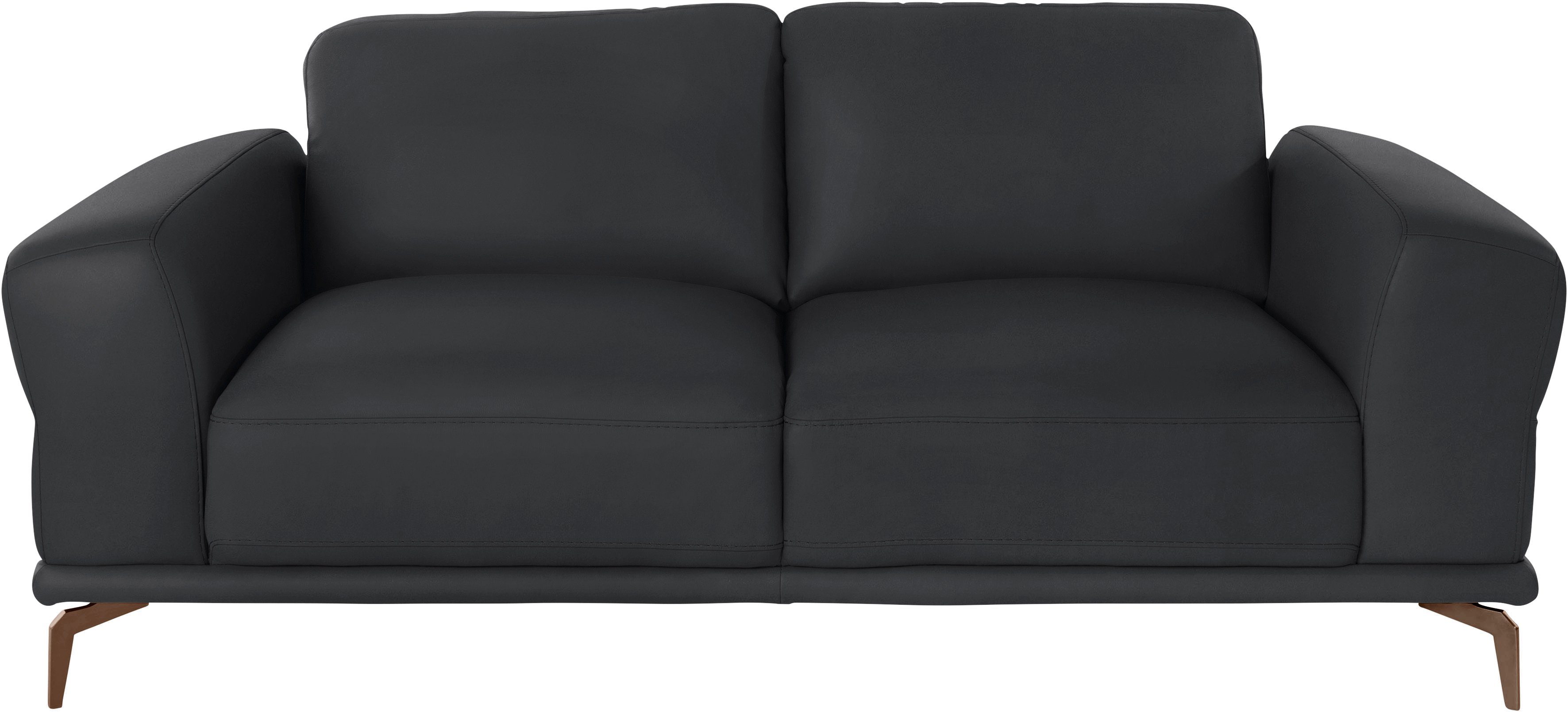 W.SCHILLIG 2-Sitzer montanaa, mit Metallfüßen in Bronze pulverbeschichtet, Breite 192 cm