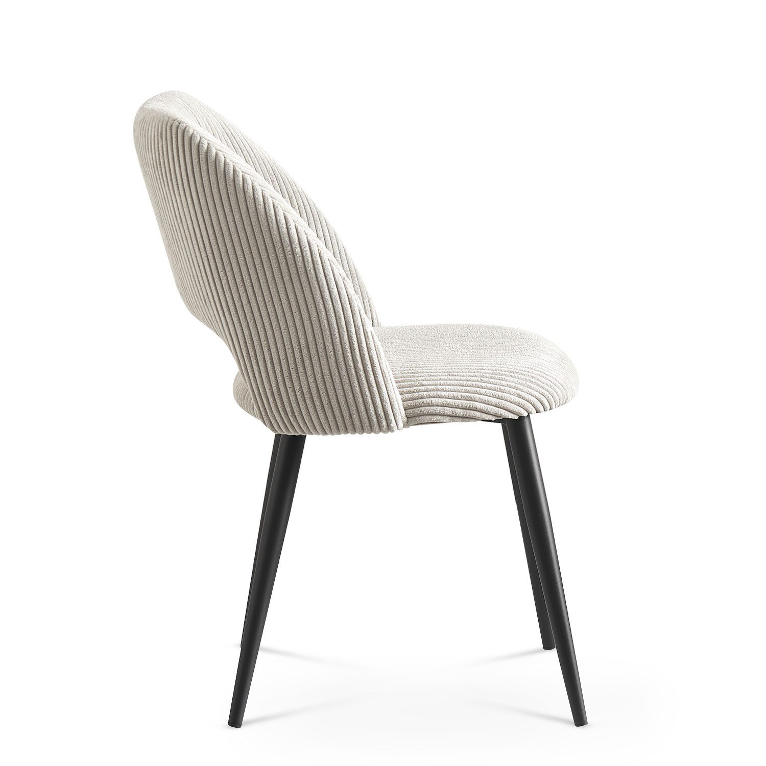 B&D home 4-Fußstuhl VICKY (2er Set, 2 St), gepolstert, Kordsamt