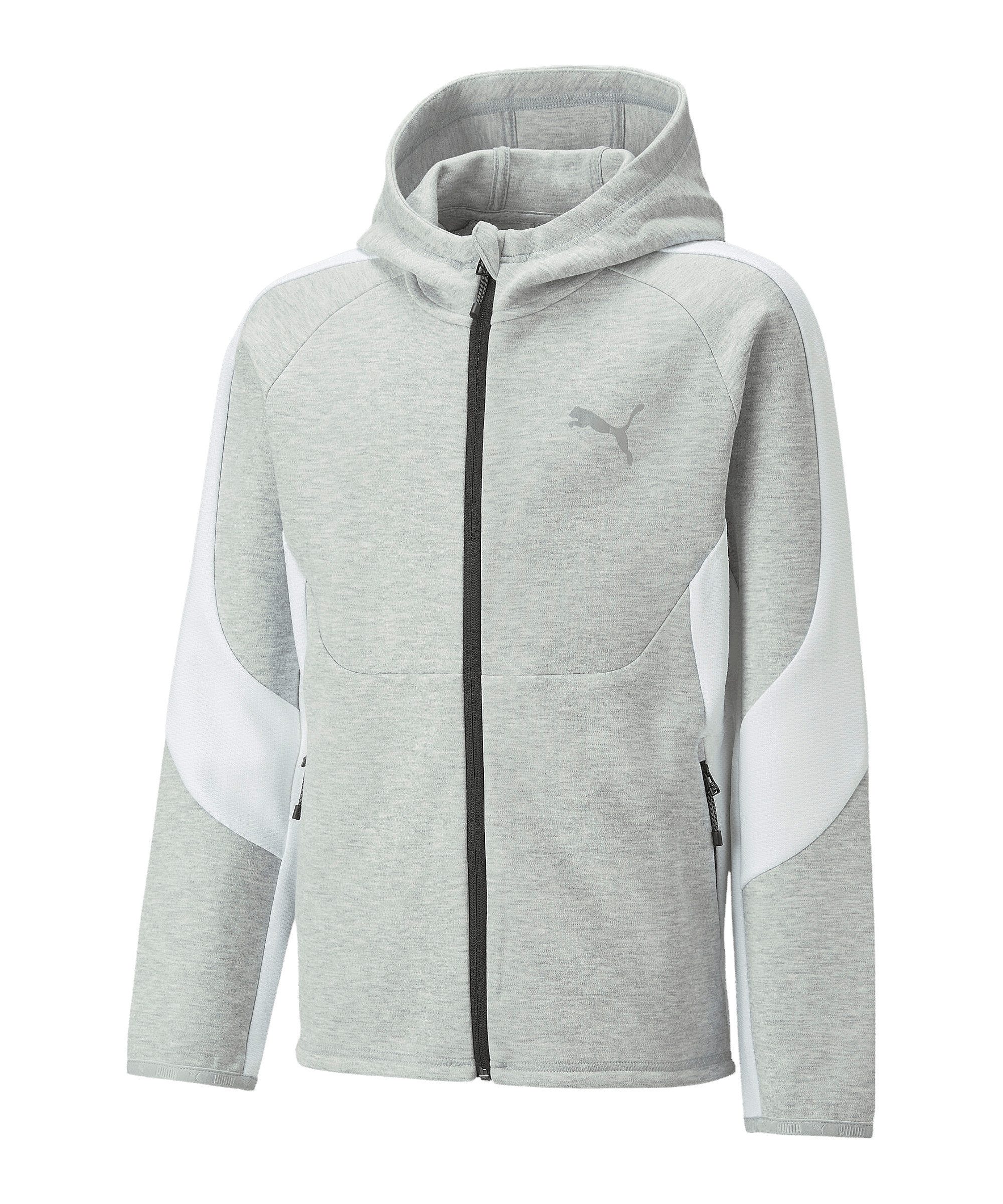 PUMA Sweatjacke PUMA EVOSTRIPE Kapuzenjacke Kids Kapuzenjacken Baumwolle