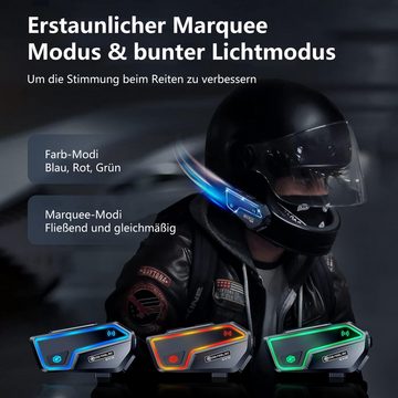 iscooter Motorradhelm Motorrad-Bluetooth-Headset, Geräuschunterdrückung, 3EQ HiFi-Sound
