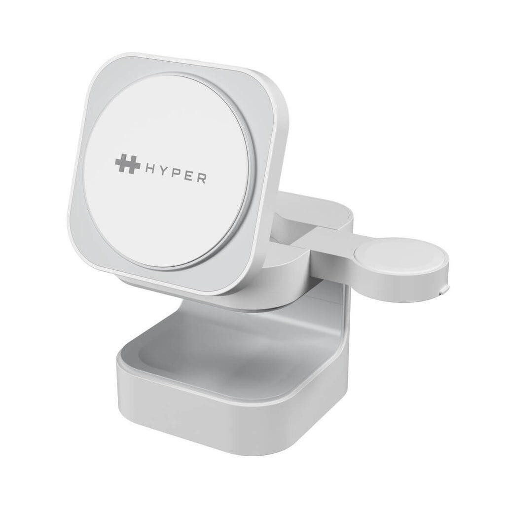 Hyper HyperJuice HJ3320WHGL Qi2 3-in-1 Magnetische Lades Wireless Charger