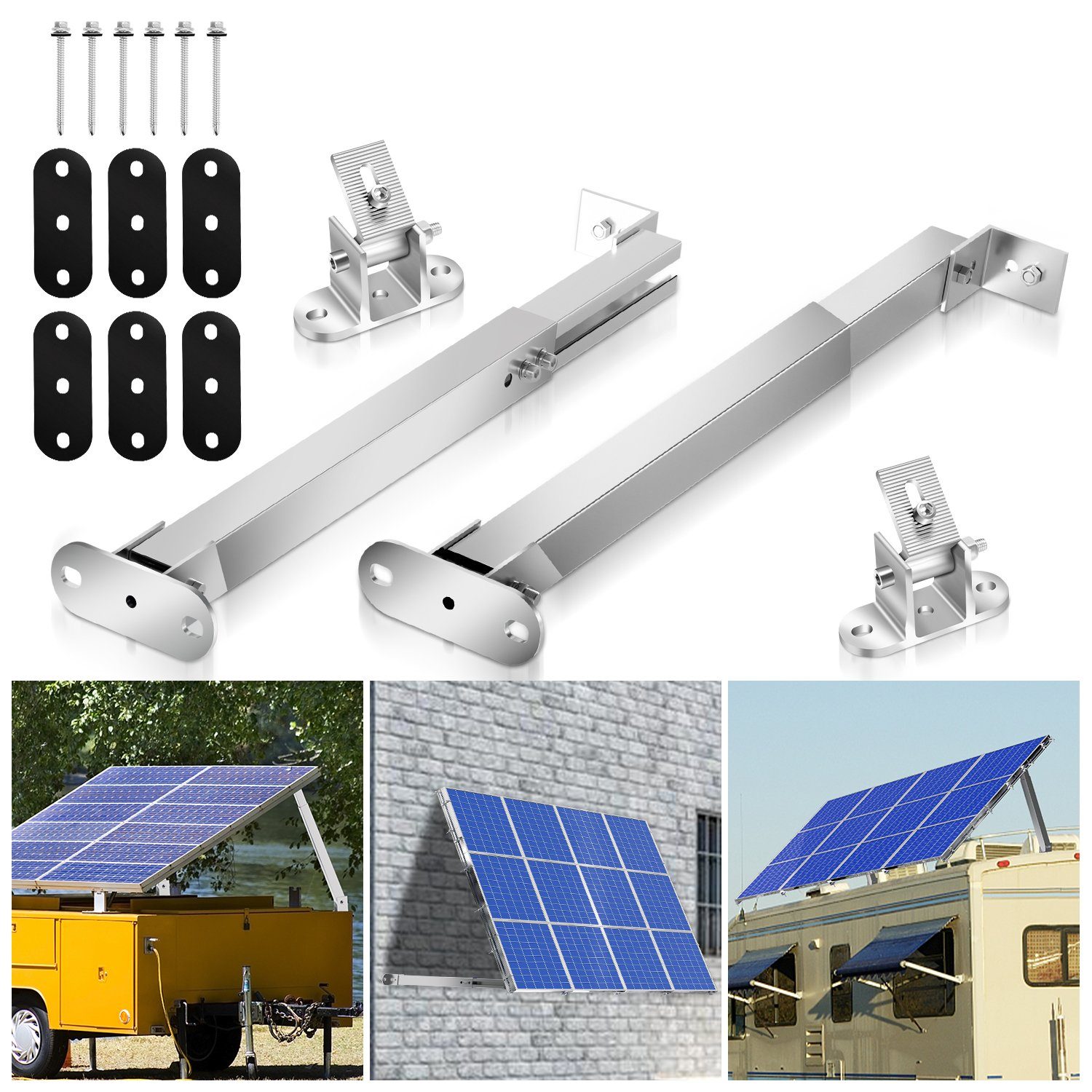 Randaco Solarmodul Solarpanel Halterung für 1 Solarpanele Solarmodul Halterung Solarmodul-Halterung