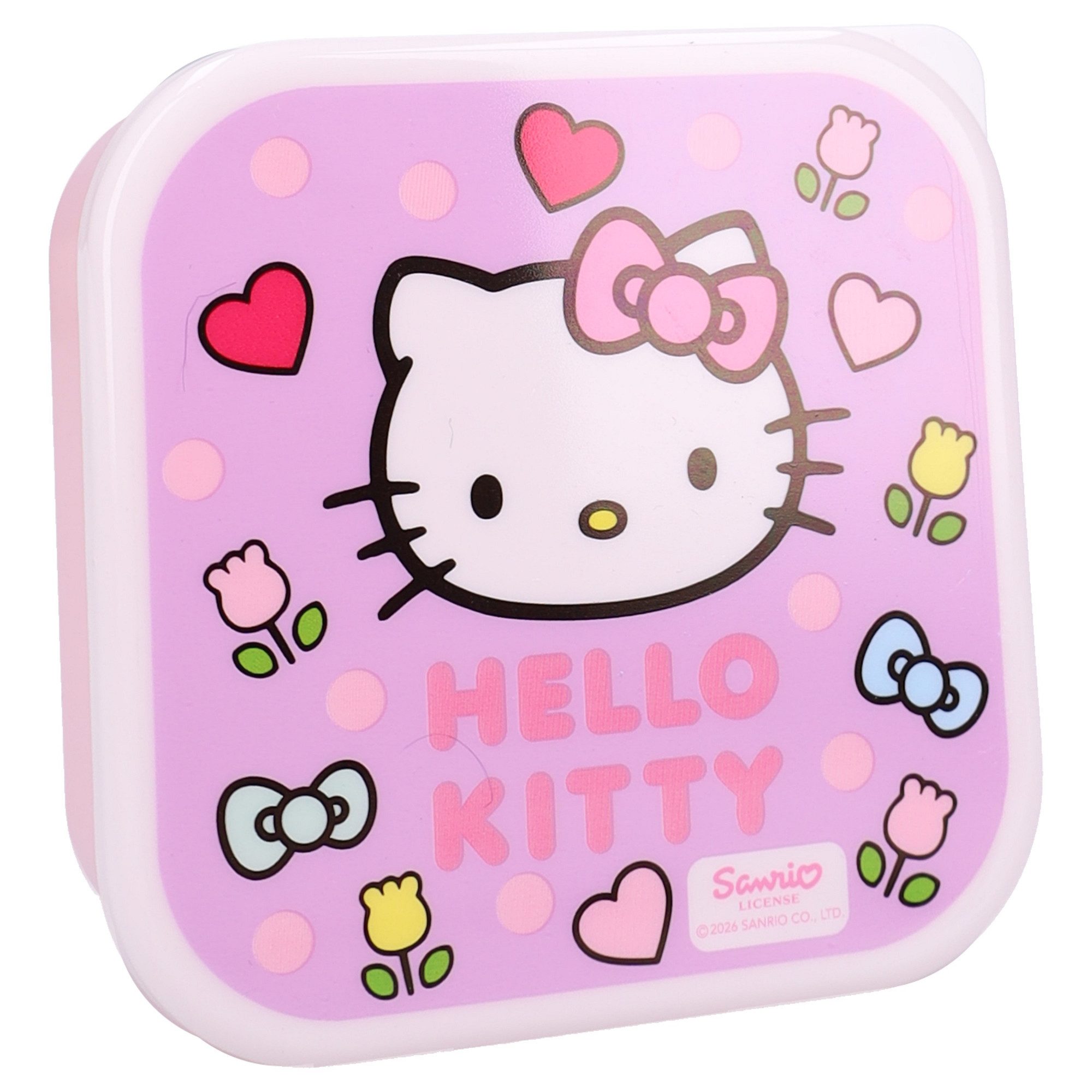 Hello Kitty Lunchbox Set Kinder Snackbox Brotdose 3 Stück Aufbewahrungsbox, (Set, 3-tlg)