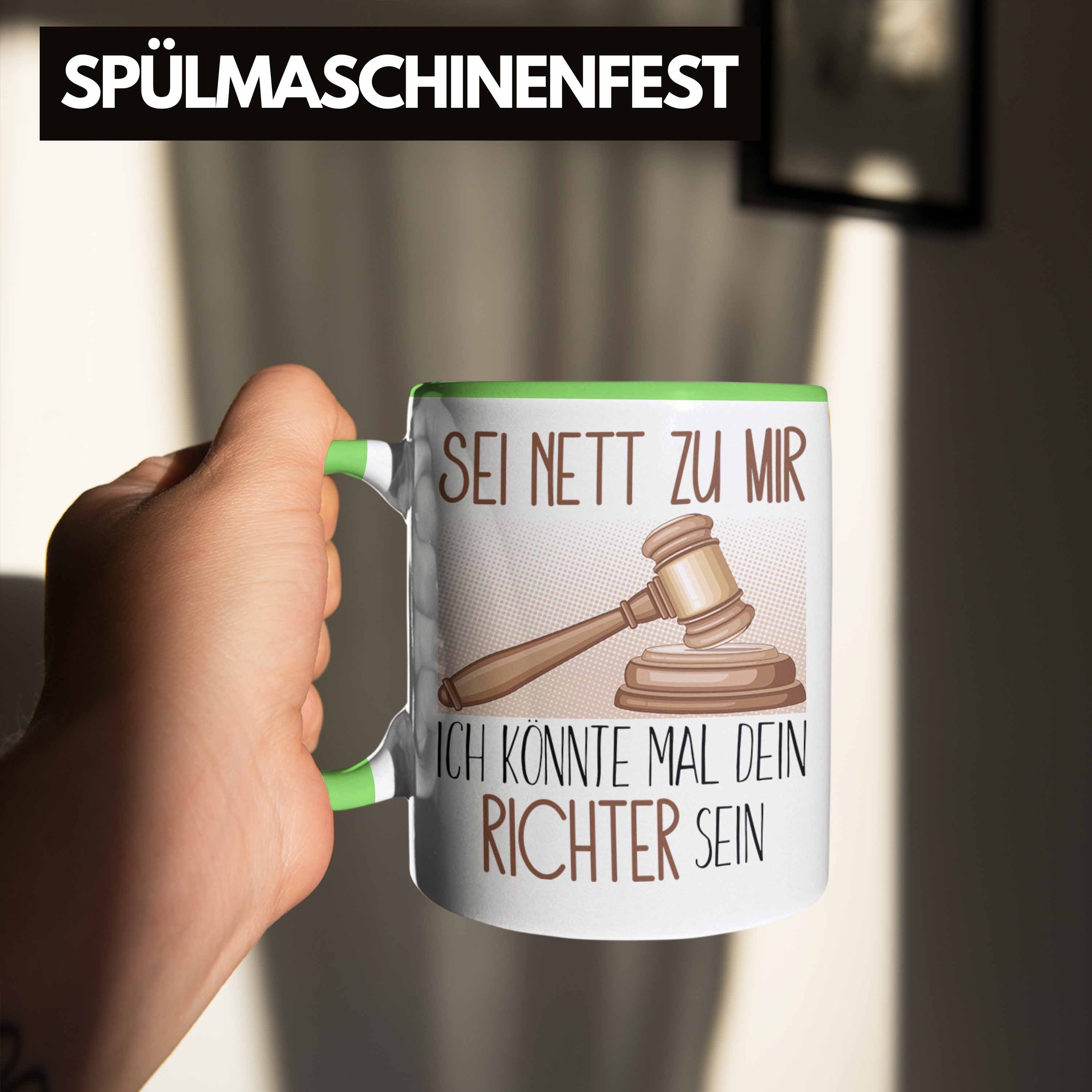 Tasse Richter Geschenk Tasse Angehender Studium Geschenkidee Jurist Jura Grün Trendation Spr