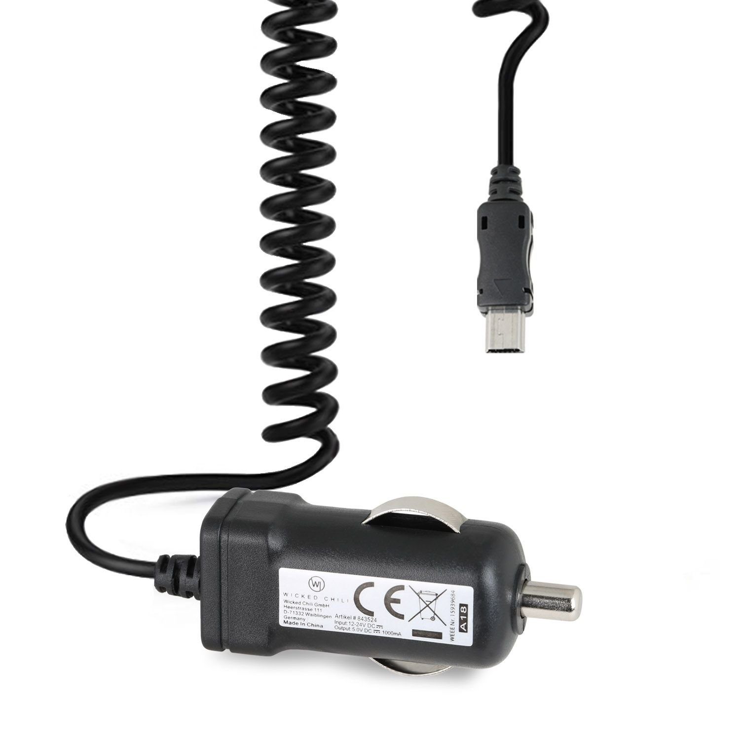 KFZ Ladekabel für Becker Traffic Assist Highspeed 7934  Mini USB Auto Ladekabel 