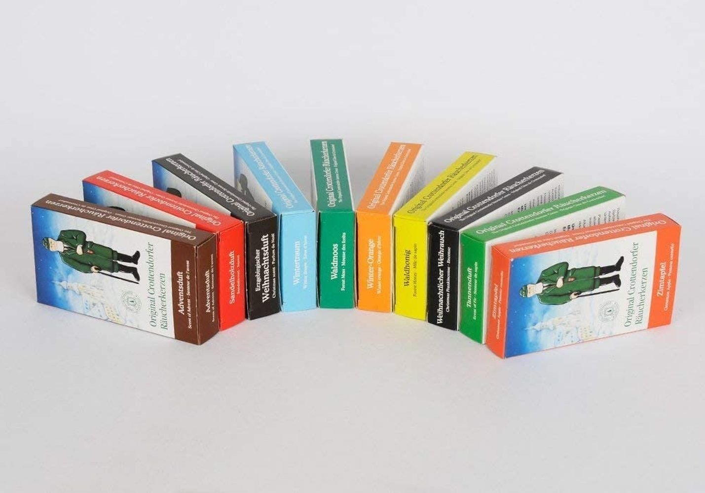 Crottendorfer Duftkerze 10 Päckchen Räucherkerzen - Weihrauch, Sandel, Wald günstig online kaufen