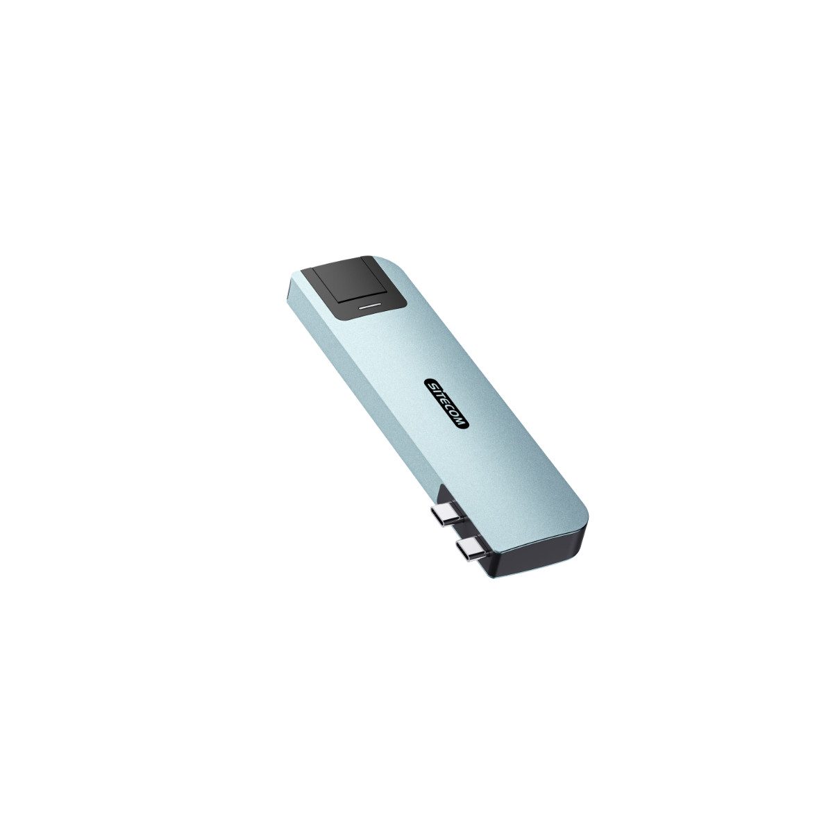 Sitecom USB-Verteiler AC-2005 6-in-2 Multiport-Hub für MacBook Air (M1/M2/M3) Hellblau