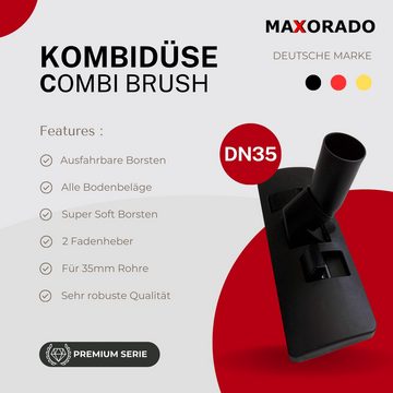 Maxorado Kombidüse Bodendüse für Kärcher NT 35/1 361 Eco 2001 2801 3011 WD 1 2 3 4 5 6 7, Zubehör für Nass- und Trockensauger, Industriestaubsauger, (1-tlg), Ersatzteil Zubehör Bodenbürste Staubsaugerdüse umschaltbar