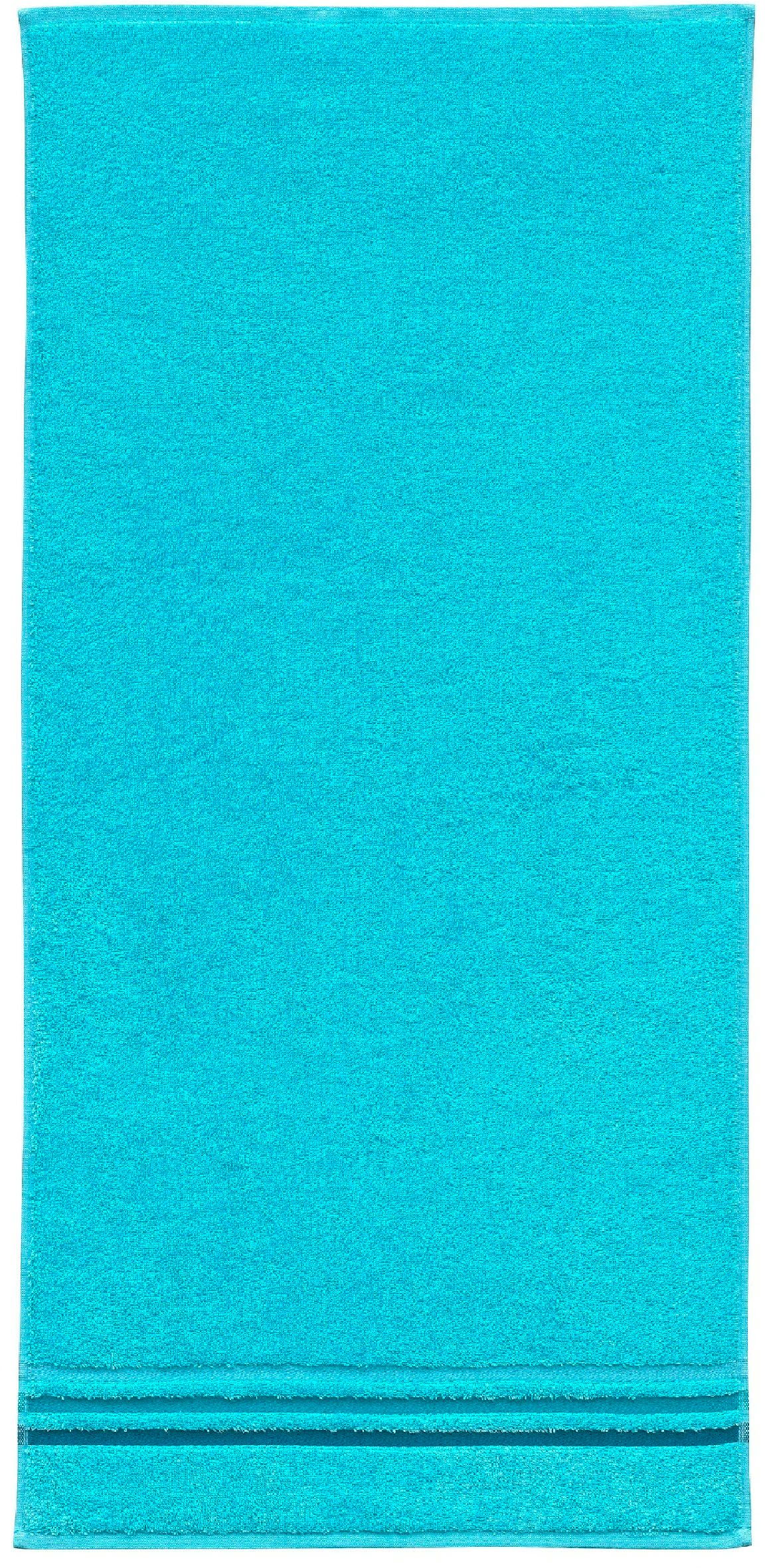 Schiesser Duschtücher Skyline Color aus 100 % Baumwolle mit eleganter Streifenbordüre, Frottier (Set, 2-St), MADE IN GREEN by OEKO-TEX®