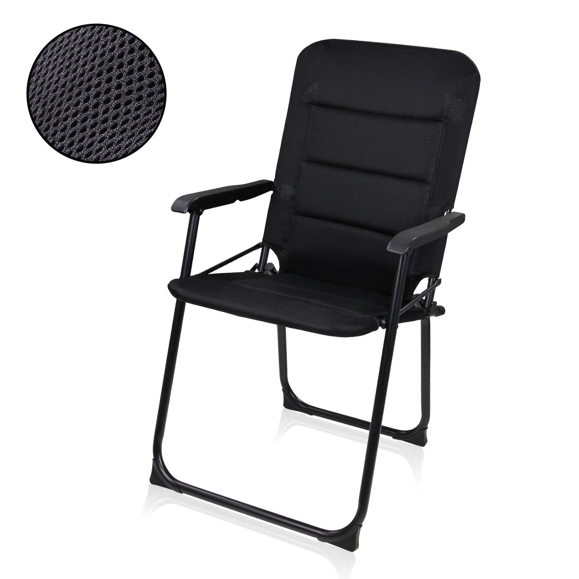 yourGEAR Klappstuhl Campingstuhl Lipari 3D Mesh gepolsterter Klappstuhl Stuhl Gartenstuhl