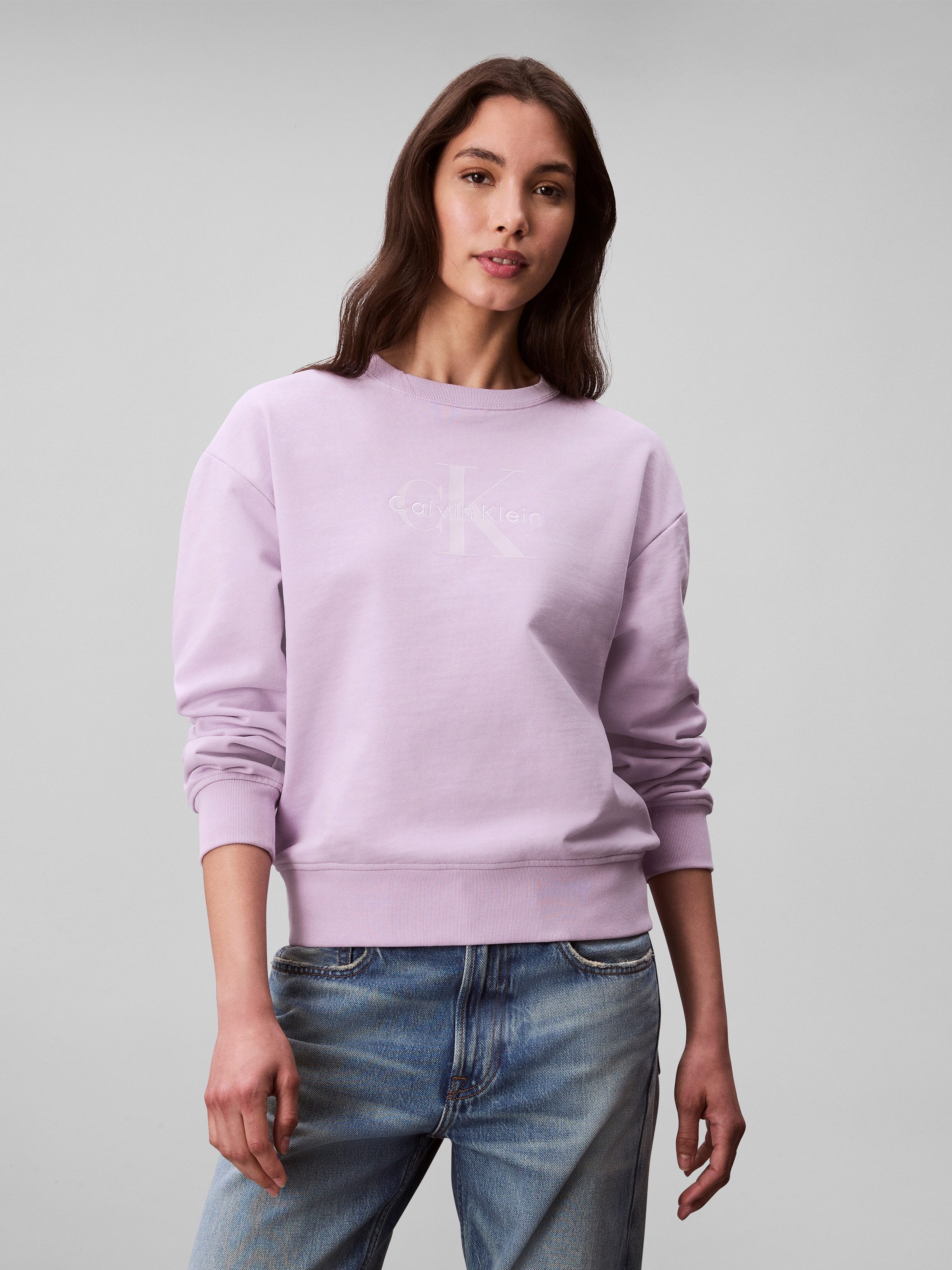 Calvin Klein Jeans Sweatshirt LS MNLG FRNCH TRRY R Mit Rundhalsausschnitt günstig online kaufen