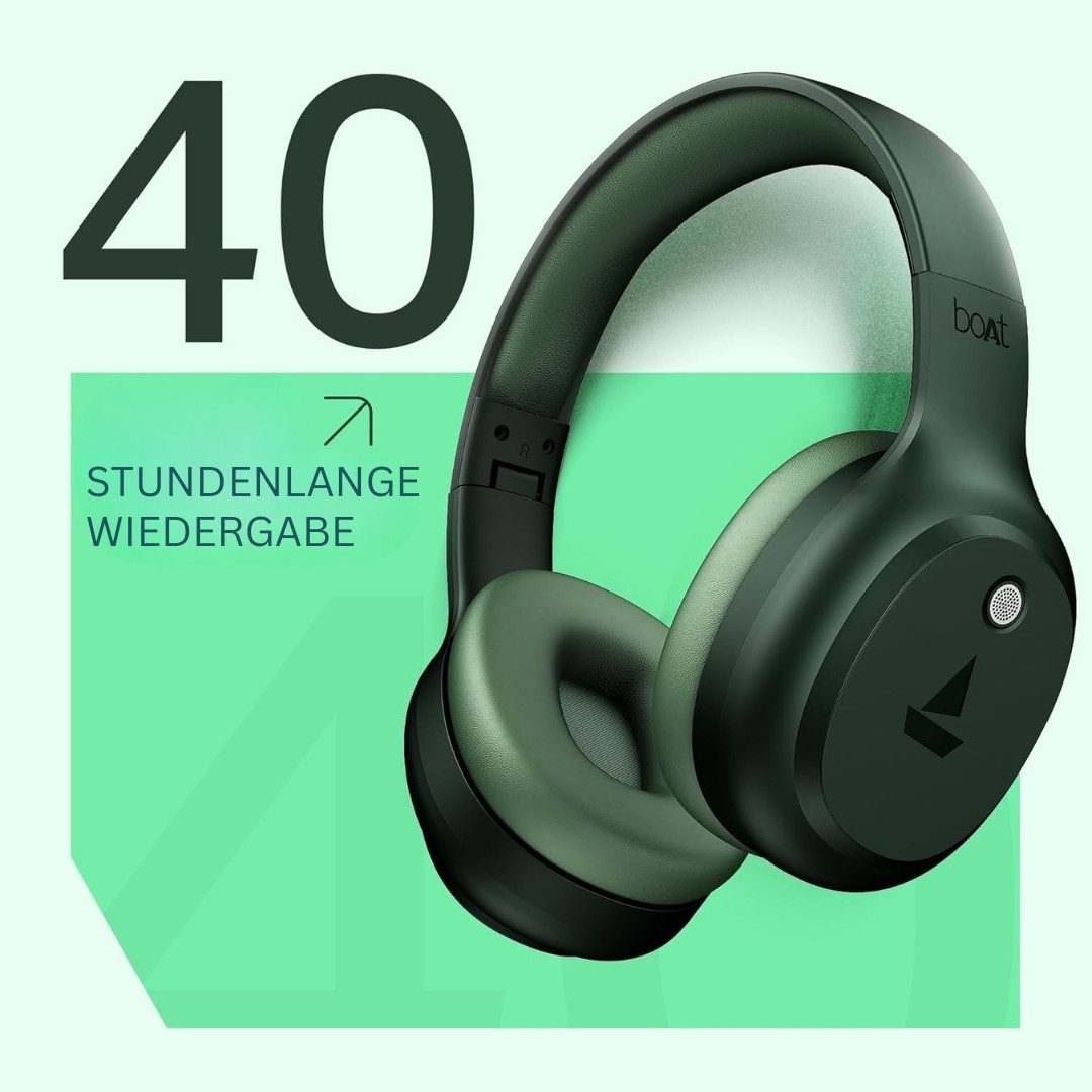 boAt Rockerz 421 Bluetooth Over-Ear Kopfhörer kabellos On-Ear-Kopfhörer (Bluetooth, ANC, ENx, Gaming-Modus, 40ms Latenz, 40mm Treiber)