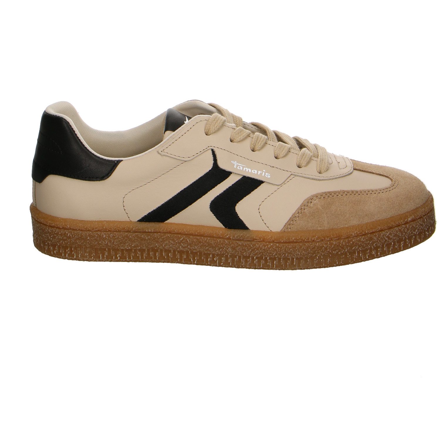 Tamaris M2372344 Velour Schnürschuhe beige Schnürschuh