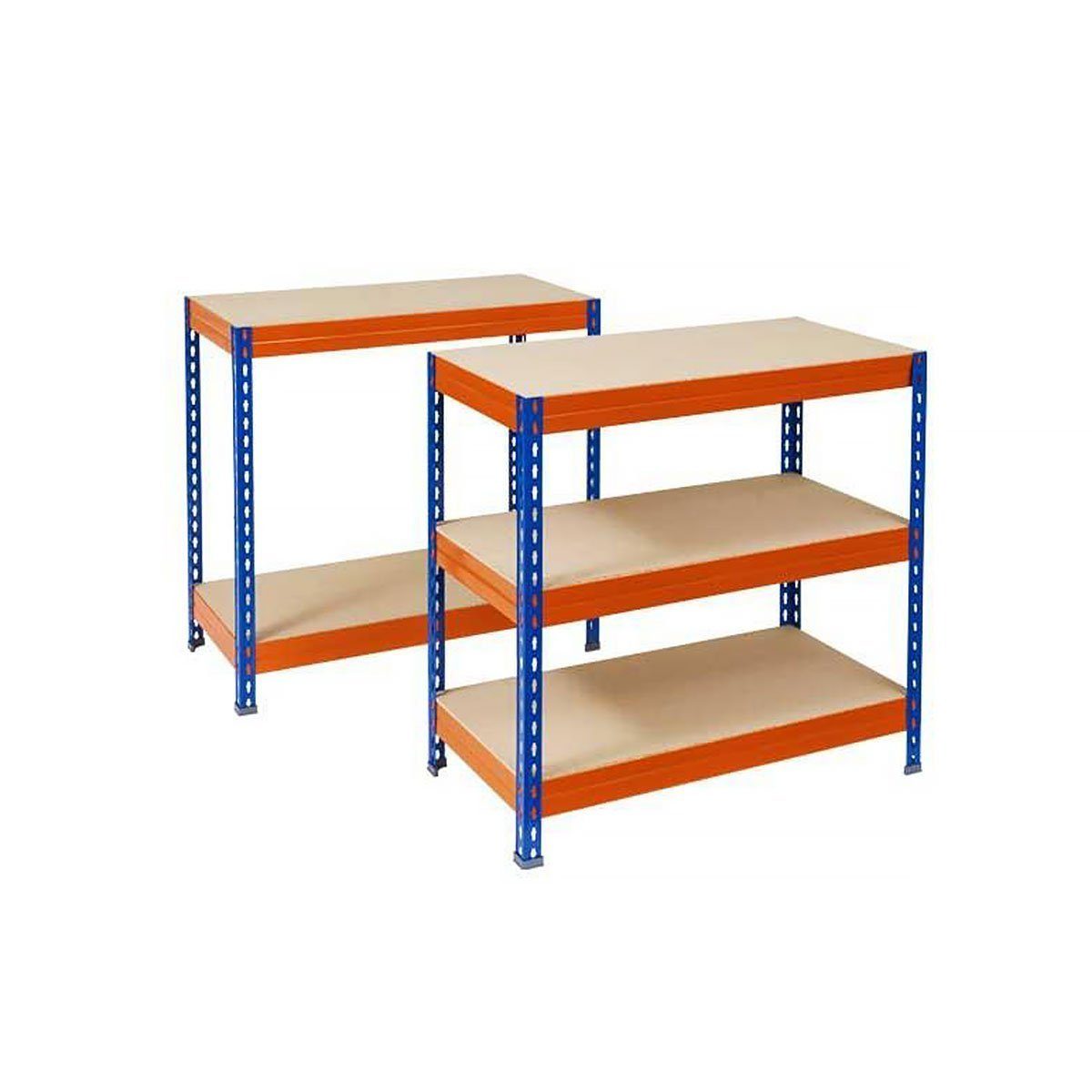 Office Marshal Schwerlastregal Grizzly Blau-Orange, Erhältlich günstig online kaufen