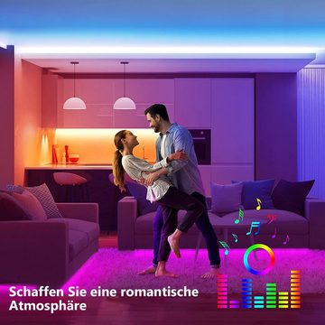 Oneid LED-Streifen LED Strip 5m/10m/20m, RGB LED Streifen, Farbwechsel LED Band