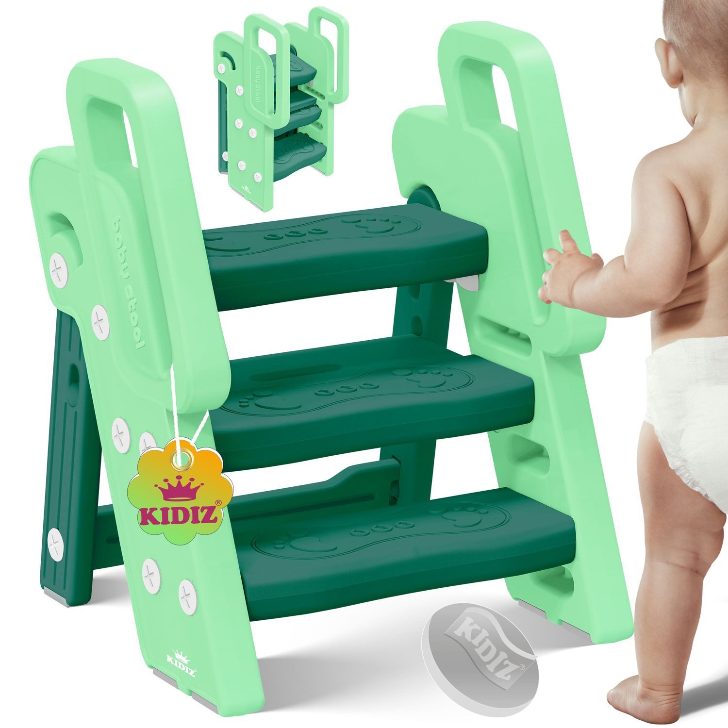 KESSER Tritthocker, für Kinder Trittleiter Klappbar mit 3 Stufen günstig online kaufen