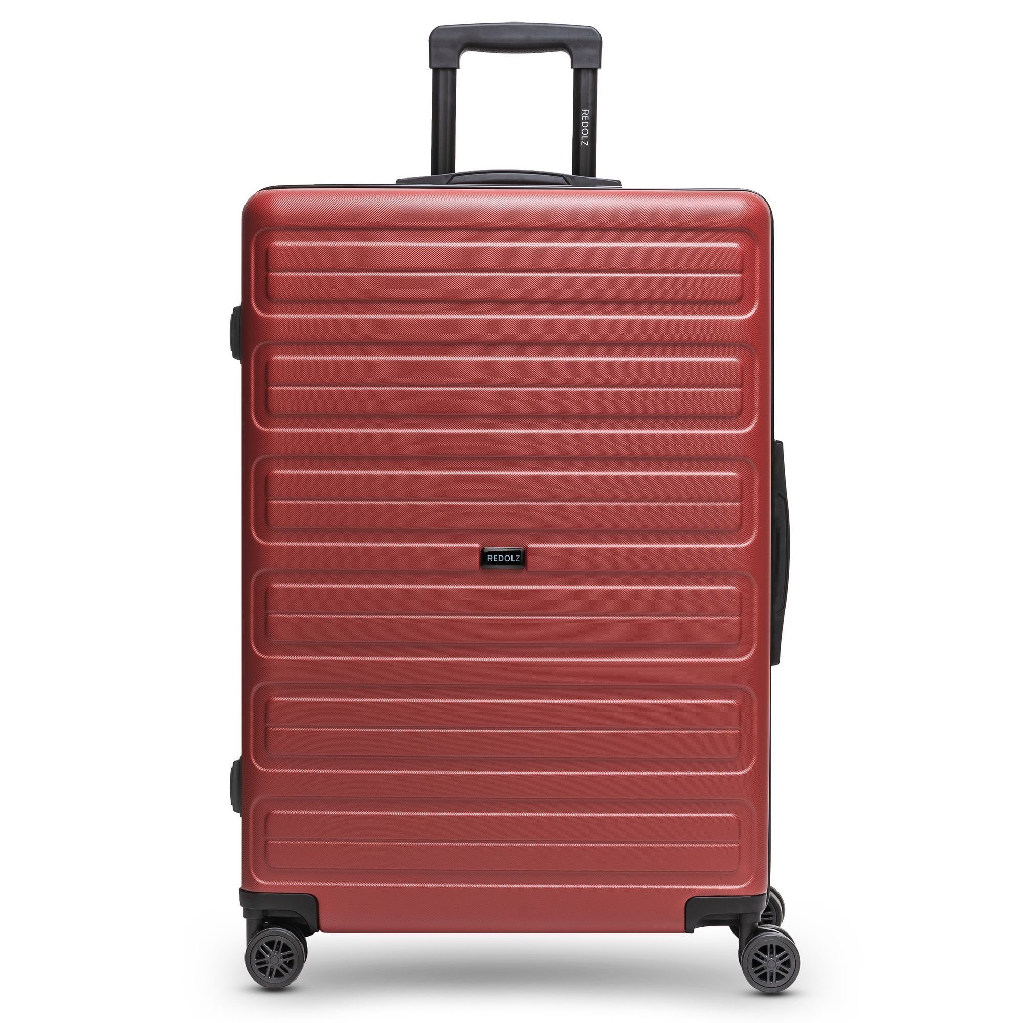 Hartschalen-Trolley 4 dark-red Redolz ABS 08, Essentials Rollen, 2