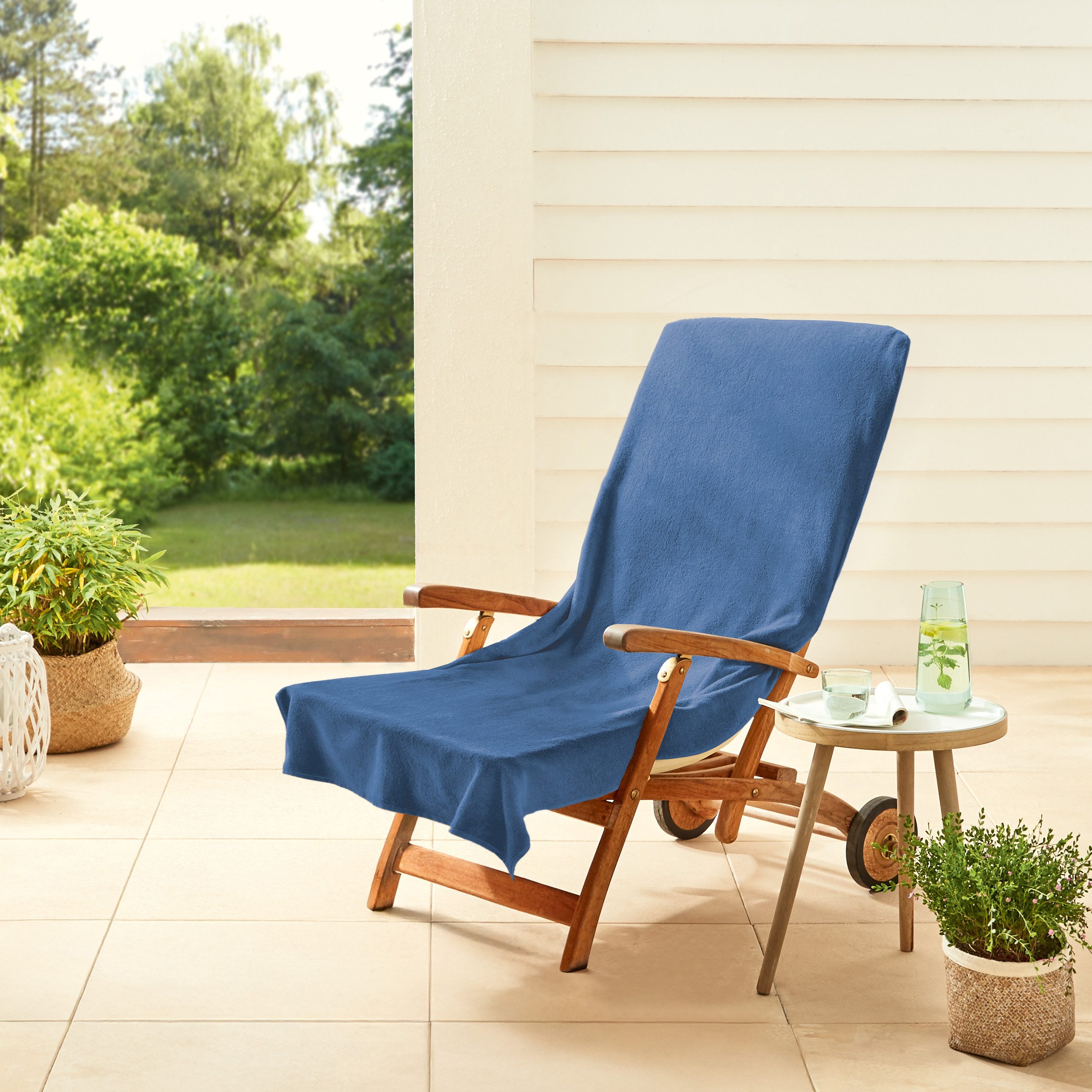 Dyckhoff Handtuch Stuhlauflage / Liegeauflage, Frottier (1-St), Schonbezug mit Einschubtasche