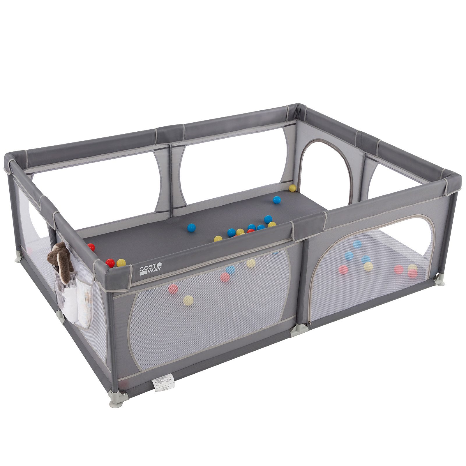 COSTWAY Laufstall Baby Laufgitter (2-tlg), mit günstig online kaufen