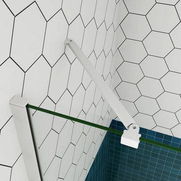 duschspa Duschwand 5mm 185cm ESG Duschkabine Duschtrennwand Seitenwand, Einscheibensicherheitsglas, Sicherheitsglas, (Set), Glas