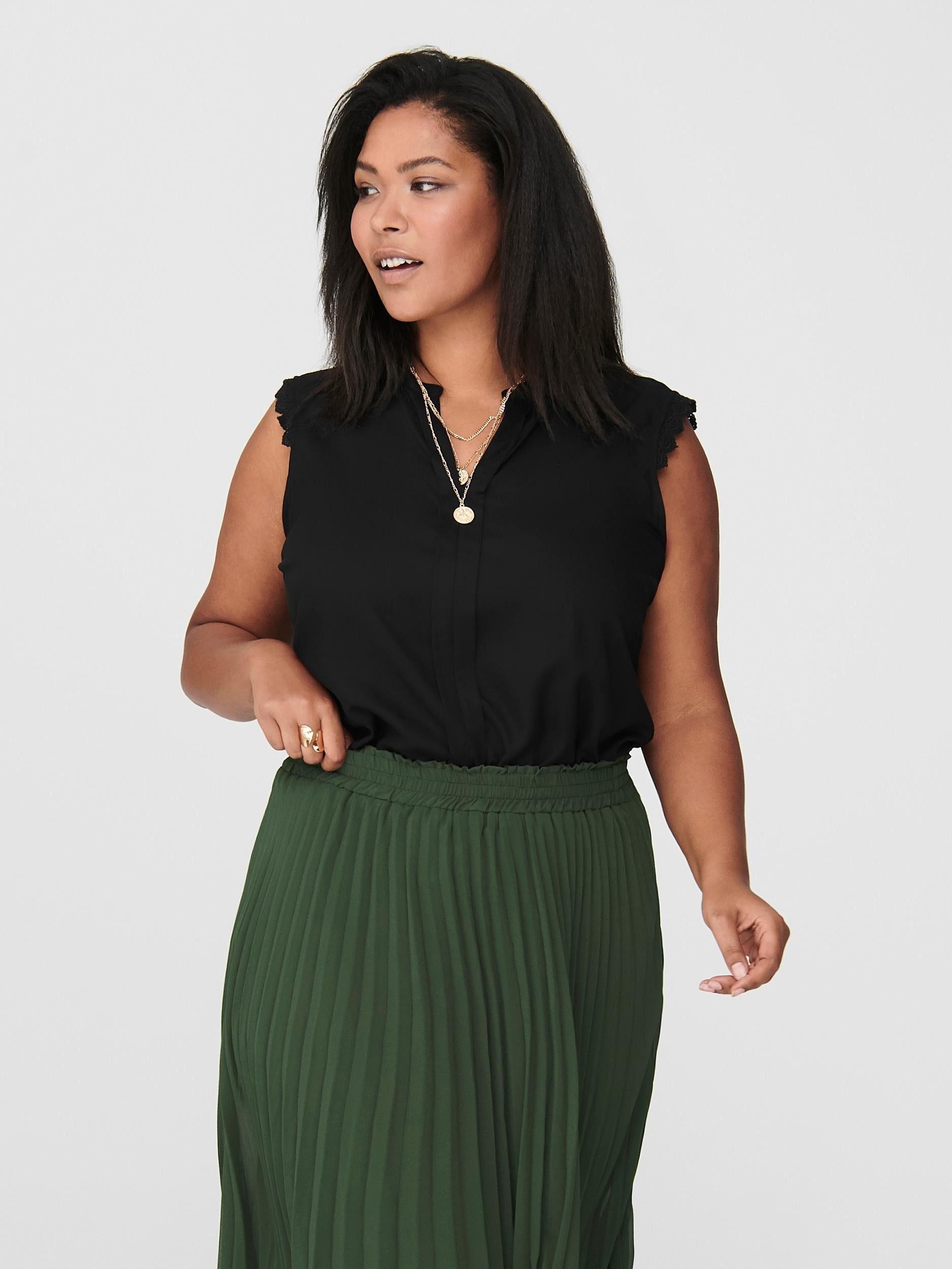 ONLY CARMAKOMA Blusentop CARMUMI SL TOP WVN NOOS mit Spitze günstig online kaufen