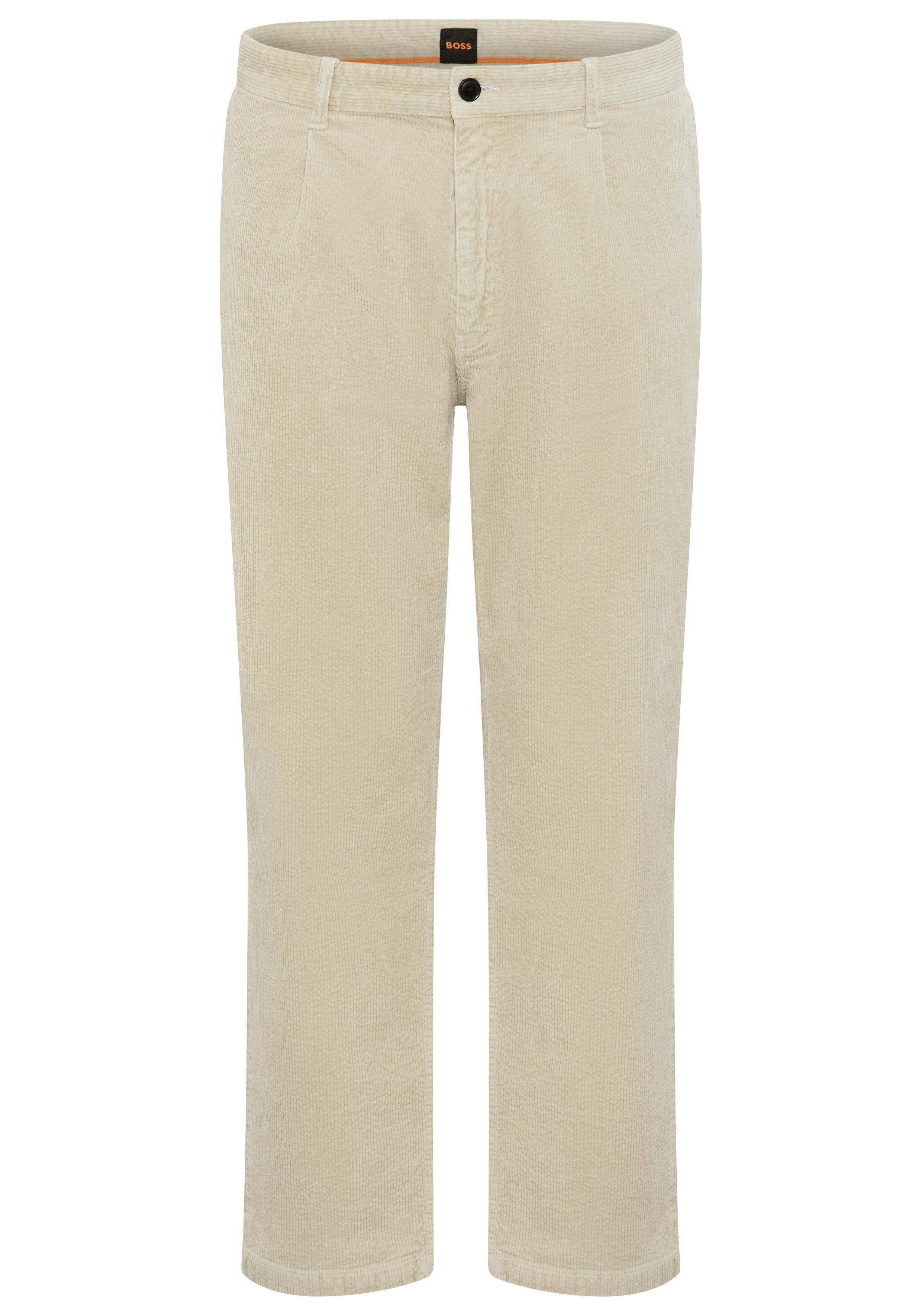 BOSS ORANGE Cordhose Pleated tapered fit, günstig online kaufen