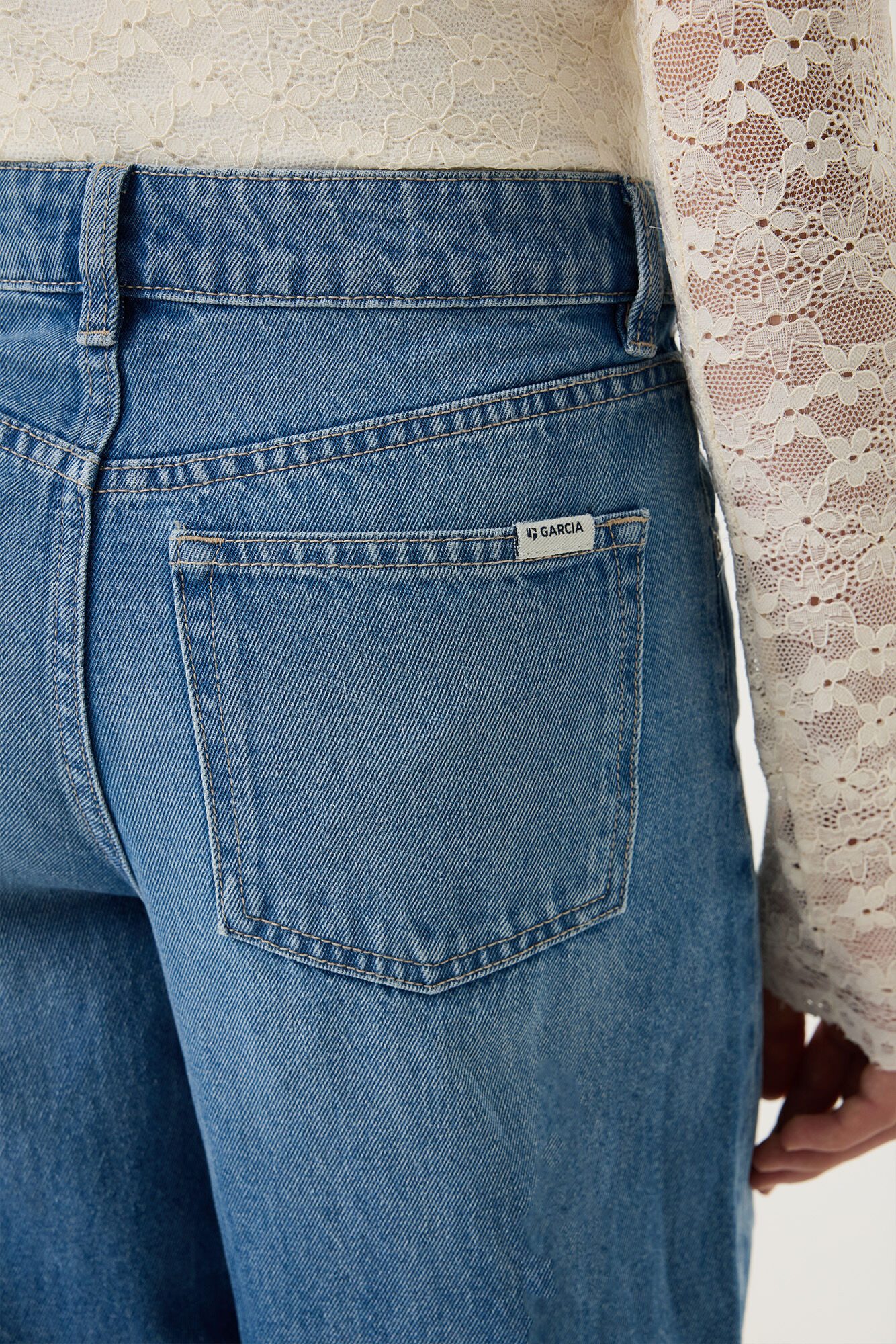 Garcia Tapered-fit-Jeans Ballonjeans knöchellang