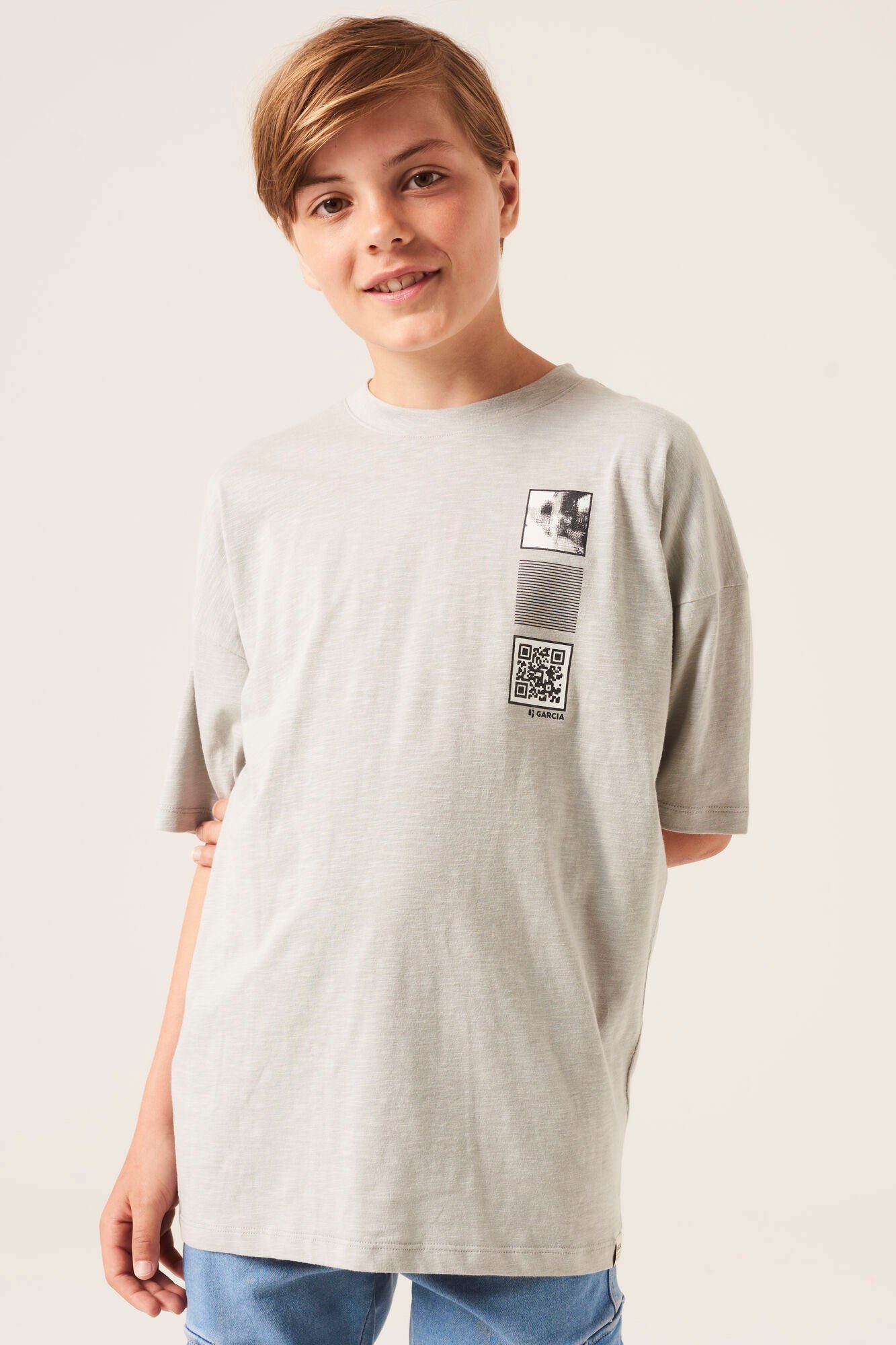 Garcia T-Shirt cement mit Rückenprint