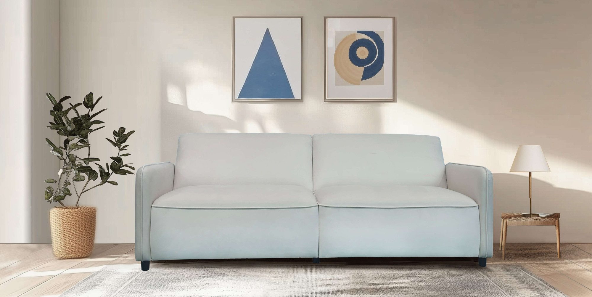 Dorel Home 3-Sitzer Allie Curved Schlafsofa günstig online kaufen