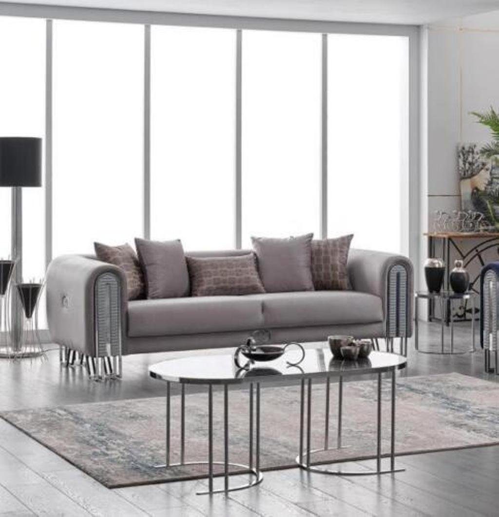 JVmoebel 3-Sitzer Sofa Textil Wohnzimmer Dreisitzer 3 Sitz Möbel Couch 240cm Stoff, 1 Teile, Made in Europa