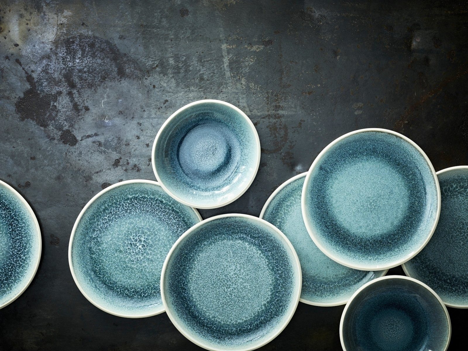 Rosenthal Servierplatte Junto Aquamarine Platte 28 cm, Keramik, (Müslischalen), Platten