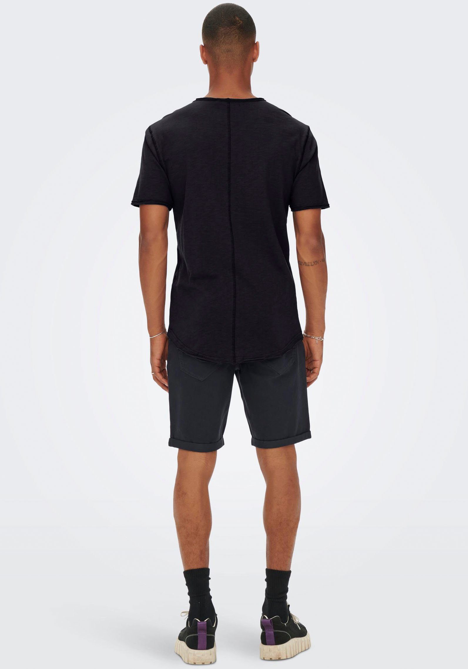 Only & Sons Herren Rundhals T-Shirt ONSBENNE LONGY - Regular Fit günstig online kaufen