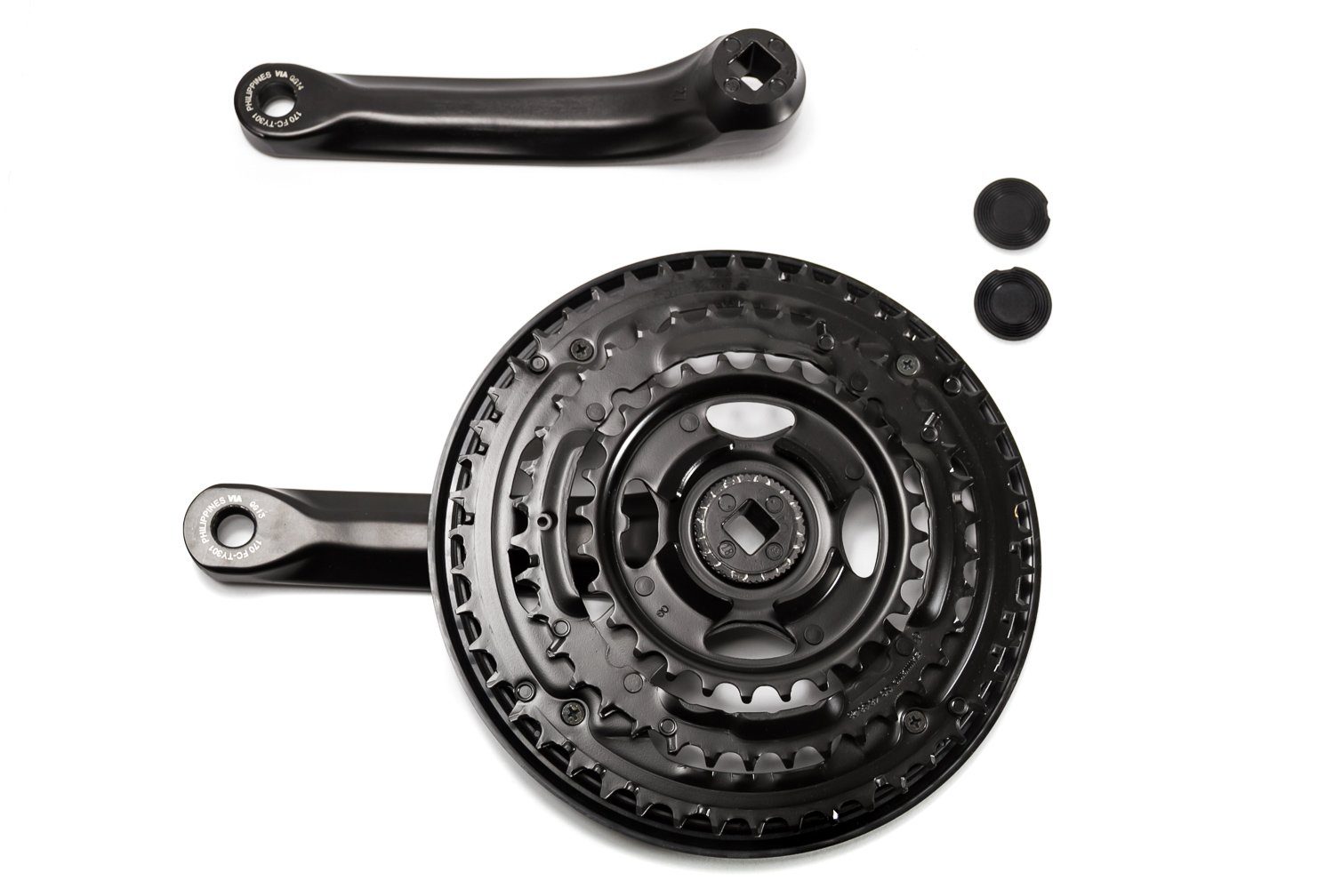 Shimano Fahrradkurbel SHIMANO Tourney Kurbel Garnitur FC-TY301 Vierkant 48-38-28 Zähne für