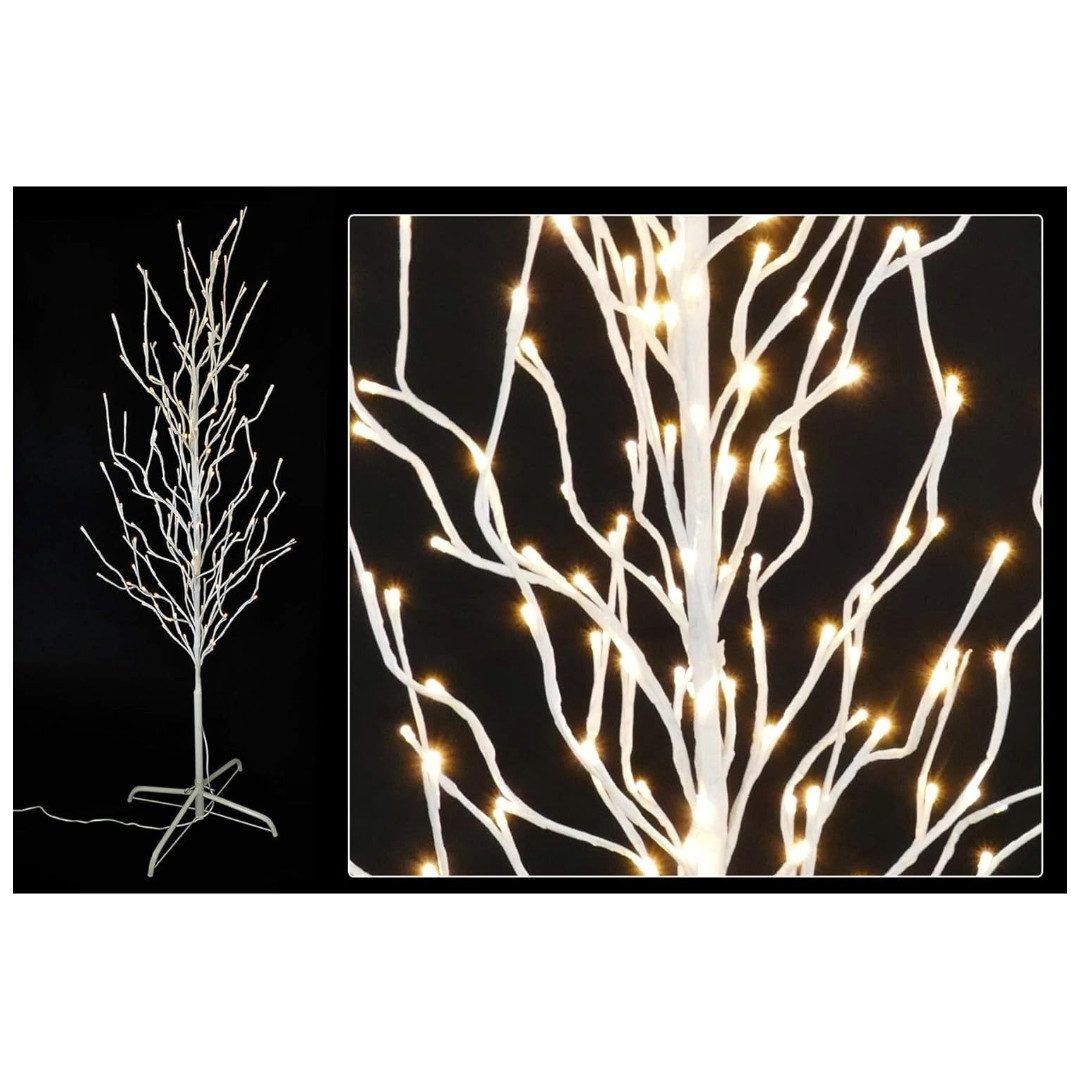 Gartenpirat LED Baum Festlicher LED-Lichterbaum Birke mit 200 warmweißen LED Lichter