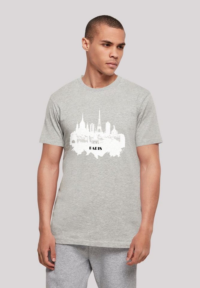 F4NT4STIC T-Shirt PARIS SKYLINE TEE Print