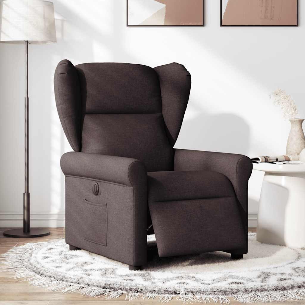 vidaXL Sessel Relaxsessel Elektrisch Dunkelbraun Stoff günstig online kaufen