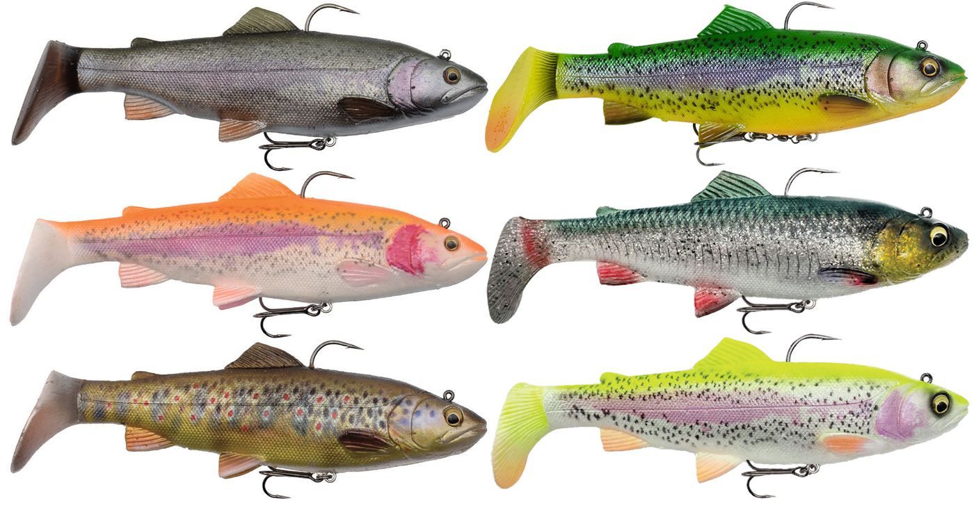 Savage Gear Kunstköder Savage Gear 4D Rattle Trout Gummifisch Forelle - Hechtköder