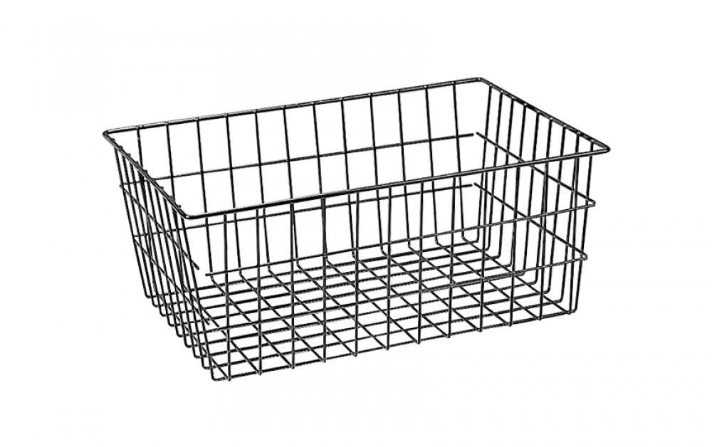 Unix Fahrradkorb Unix Camillo Fahrrad-Gepäckträgerkorb, schwarz, 55x36x22 cm, 40 l Volu