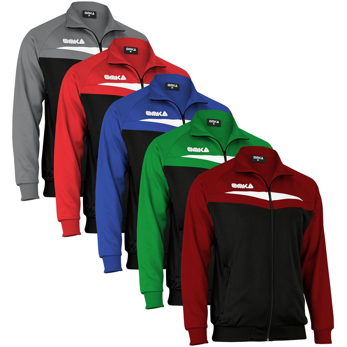 Optima OMKA Grün Trainingsjacke OMKA Sportjacke Joggingjacke OK200J Trainingsjacke