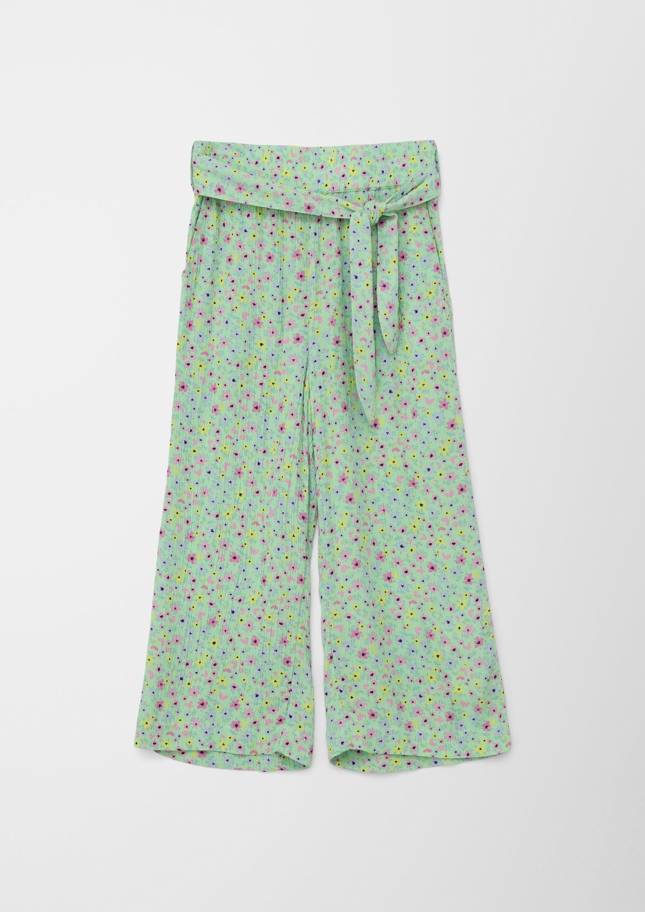 s.Oliver 7/8-Hose Hose Wide-Leg Hose mit Allover-Print