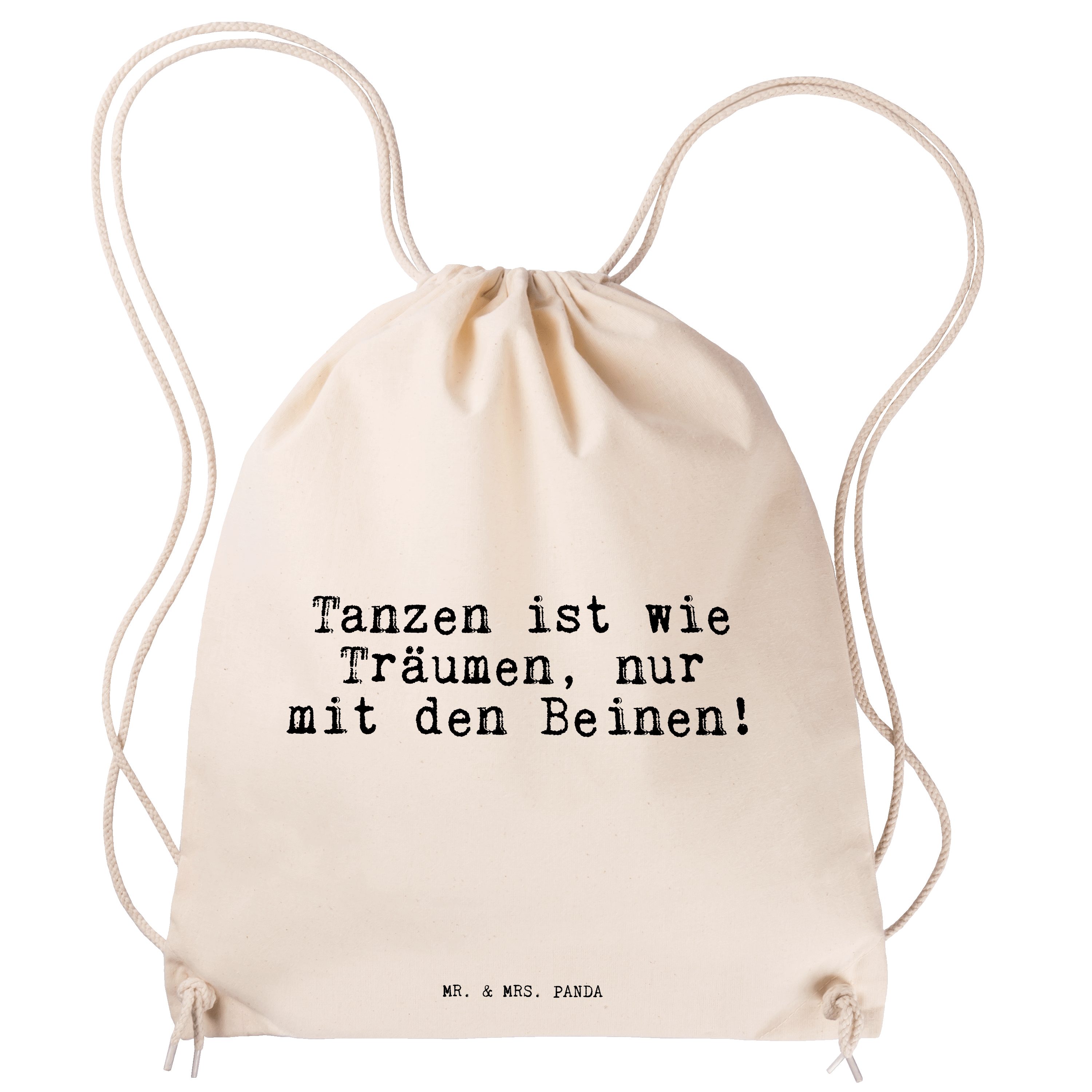 Mr. & Mrs. Sprüche, ist - Sporttasche wie Transparent Party, (1-tlg) Panda Träumen,... - Geschenk, Tanzen