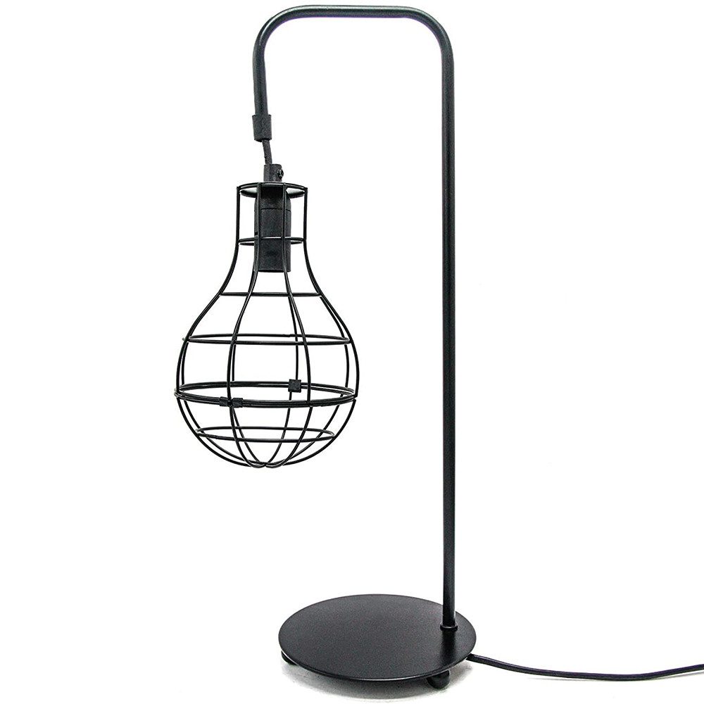 Mucola Tischleuchte Tischlampe Nachttischleuchte Drahtlampe 48x15x23 cm E14 Metall, Kippschalter, ohne Leuchtmittel, Tageslichtweiß, Warmweiß, Weiß, Kein Flackern oder Flimmern