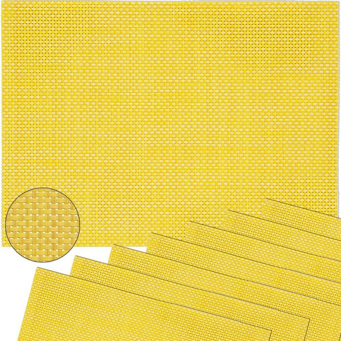 Platzset Tischset ELEGANCE gelb 8 Stk. 45 cm matches21 HOME & HOBBY (8-St)