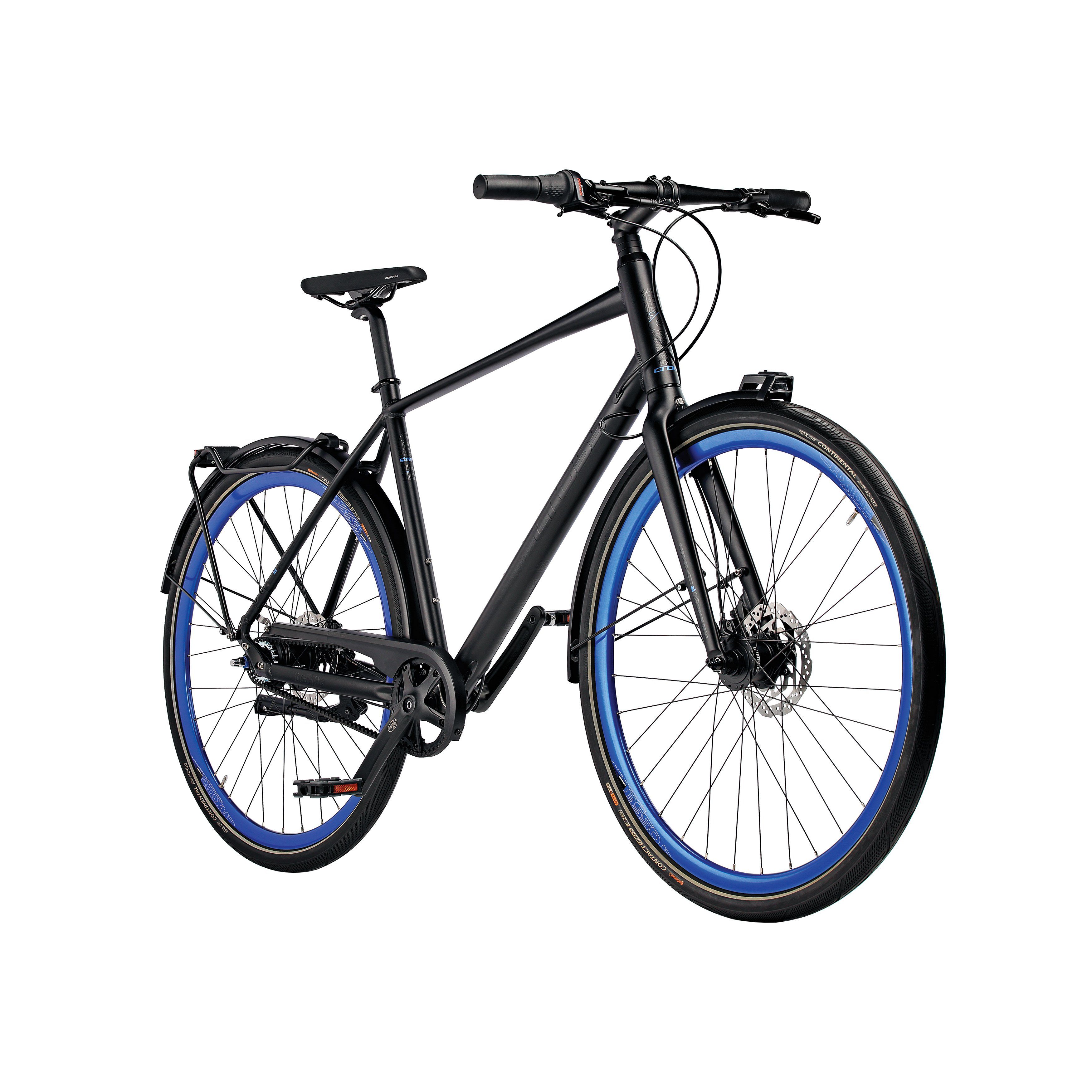 Airtracks Cityrad Herren Trekking Fahrrad 28 Zoll Citybike TRAFFIC GATES, 8 Gang Shimano NEXUS Schaltwerk, Nabenschaltung, CARBON DRIVE BELT - 53cm 58cm - Mod.2024