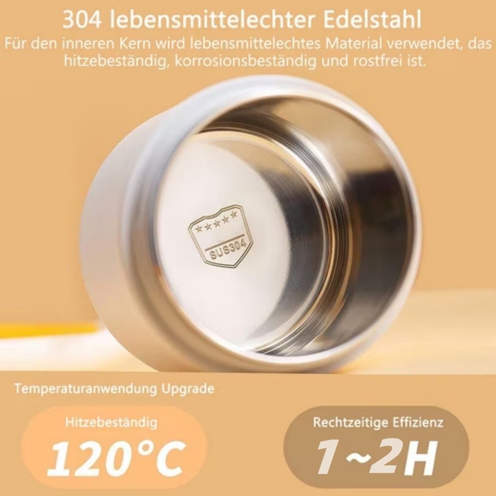 Ophy Thermobehälter Edelstahl Thermobehälter 680 ml – auslaufsicher, hitzebeständig, bruchsicher & robust – tragbare Frühstücksbox für unterwegs – Bild 3 von 5