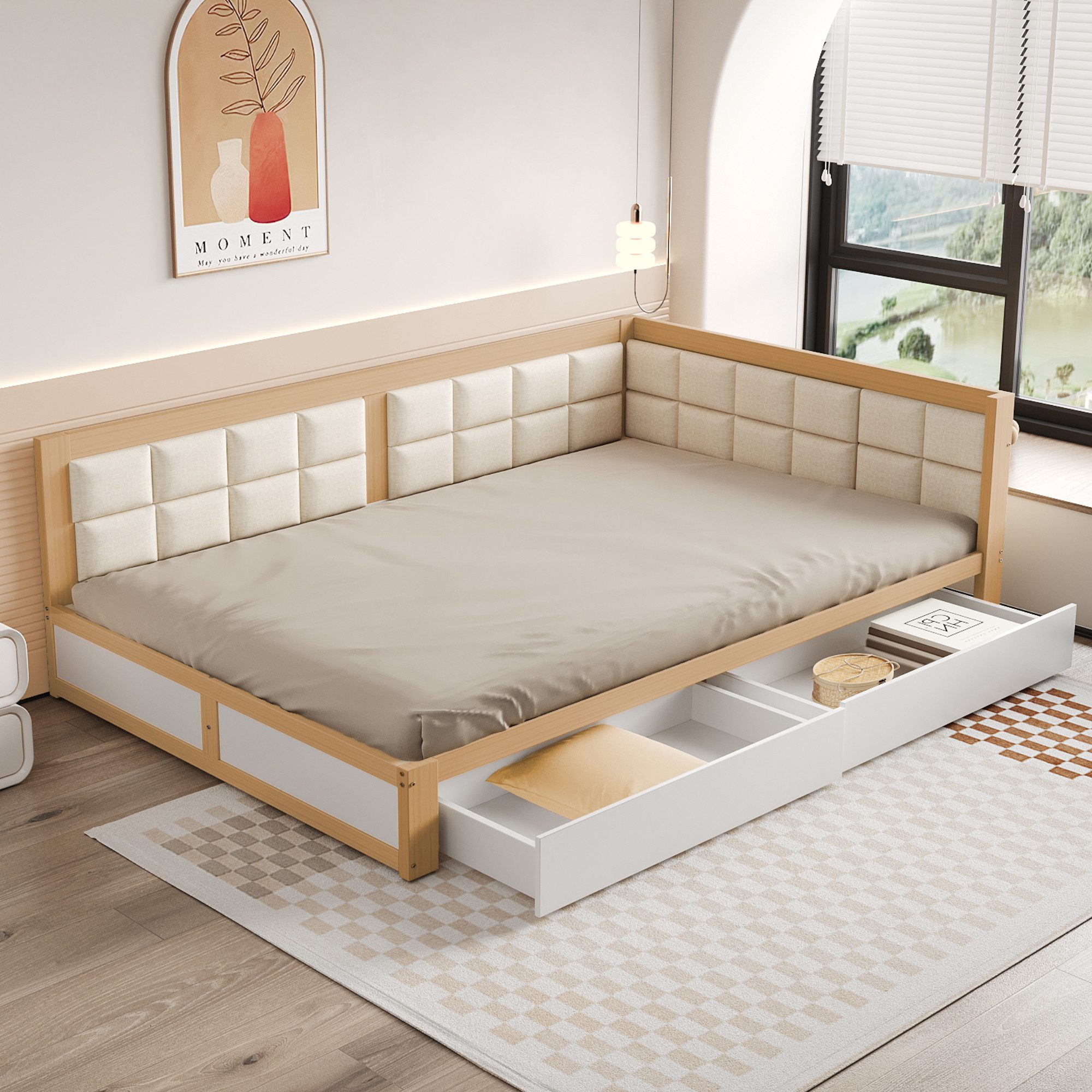 REDOM Polsterbett Schlafsofa Multifunktionsbett, Funktionsbett Stauraumbett günstig online kaufen