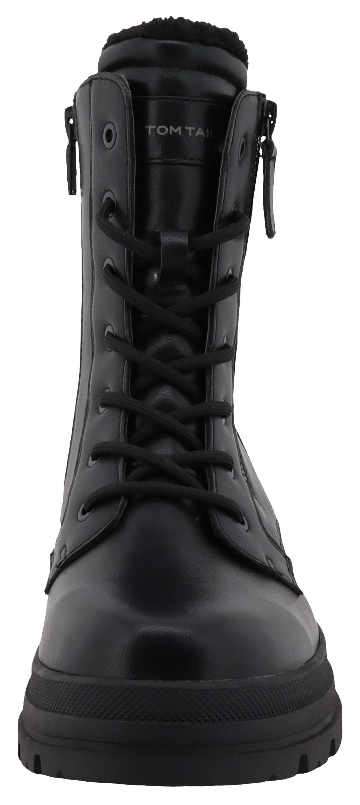 TOM TAILOR Winterstiefelette Winterboots, Schnürboots mit Blockabsatz